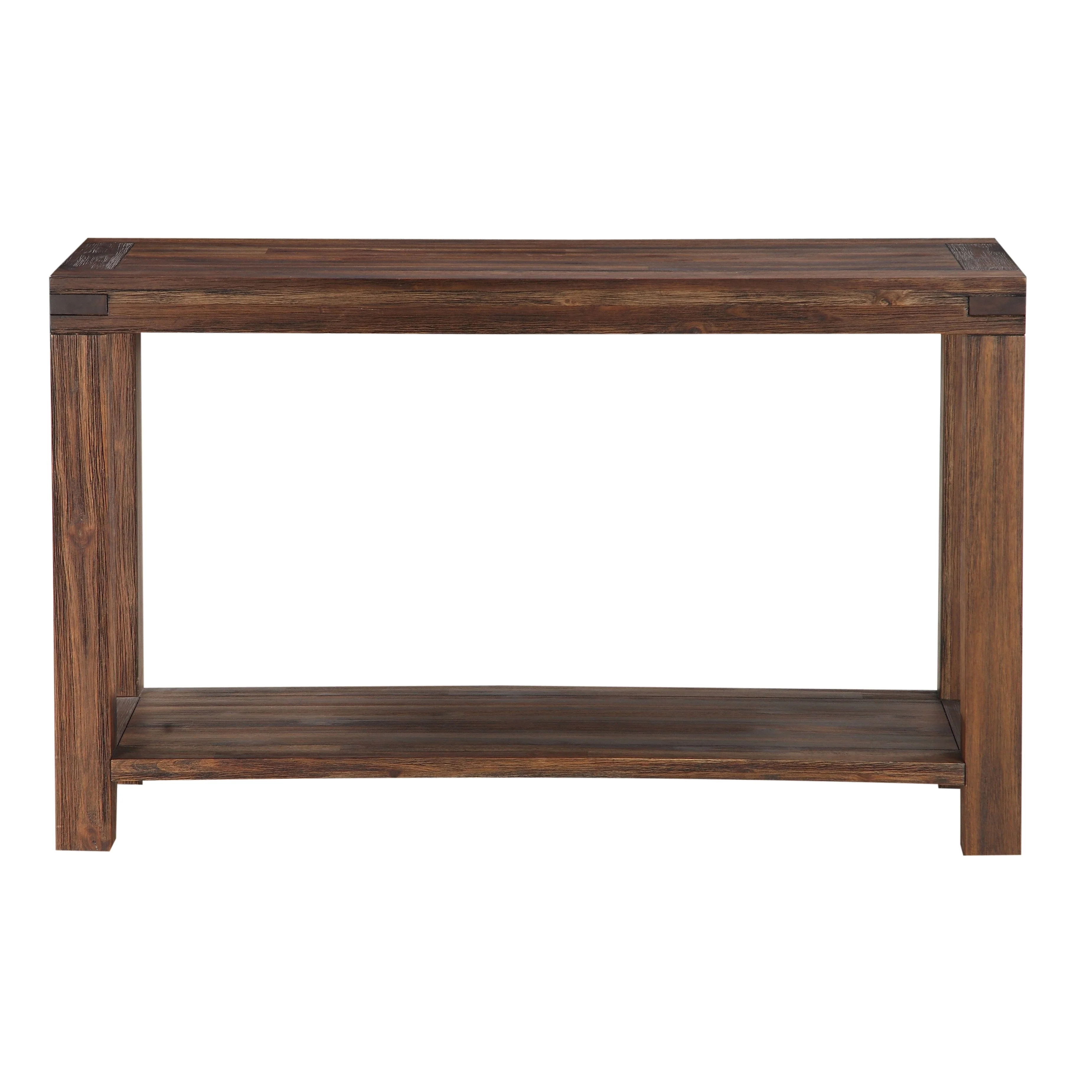 Meadow Solid Wood Console Table in Brick Brown - Image 3