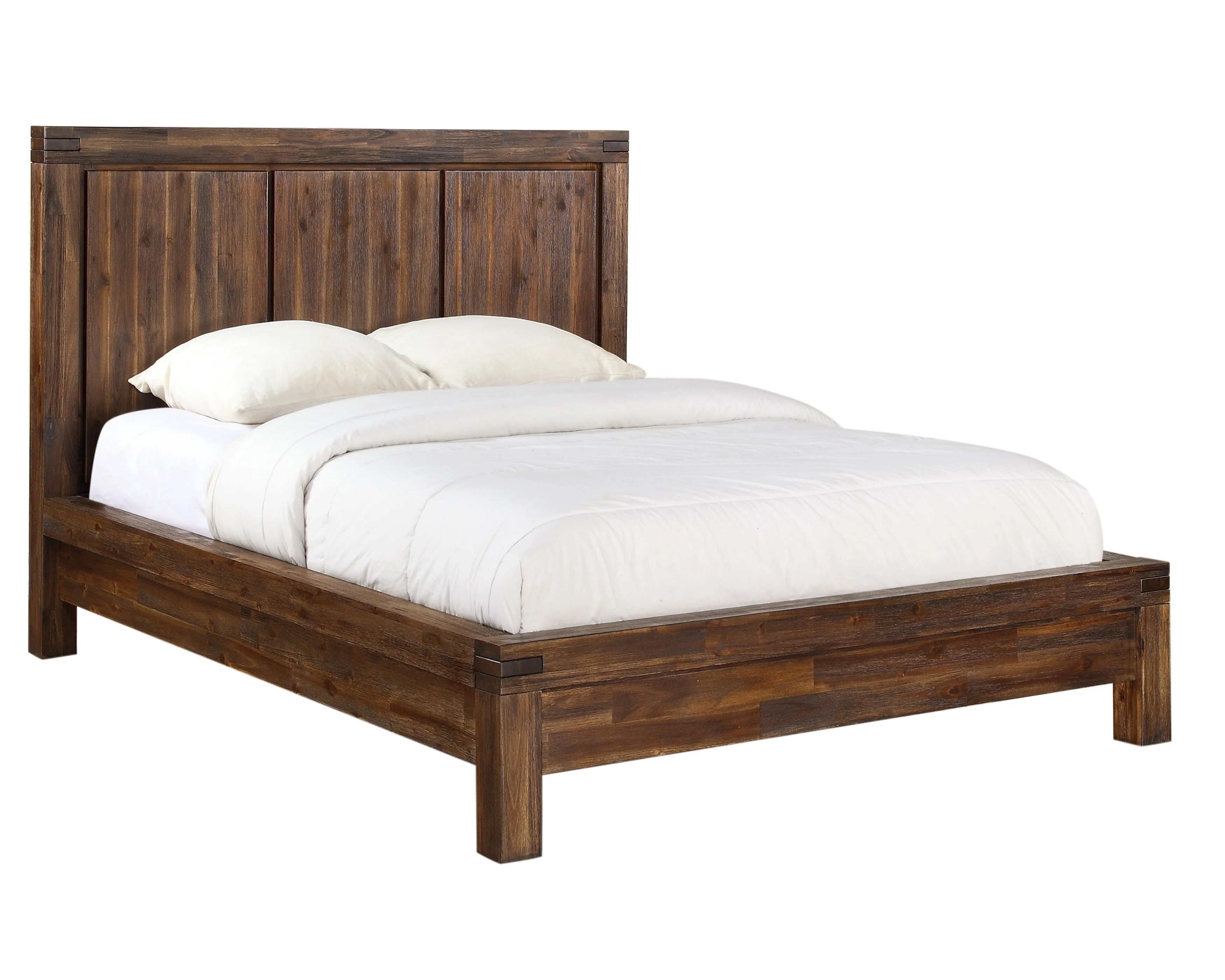 Meadow Solid Wood Full Platform Bed in Brick Brown - Image 4
