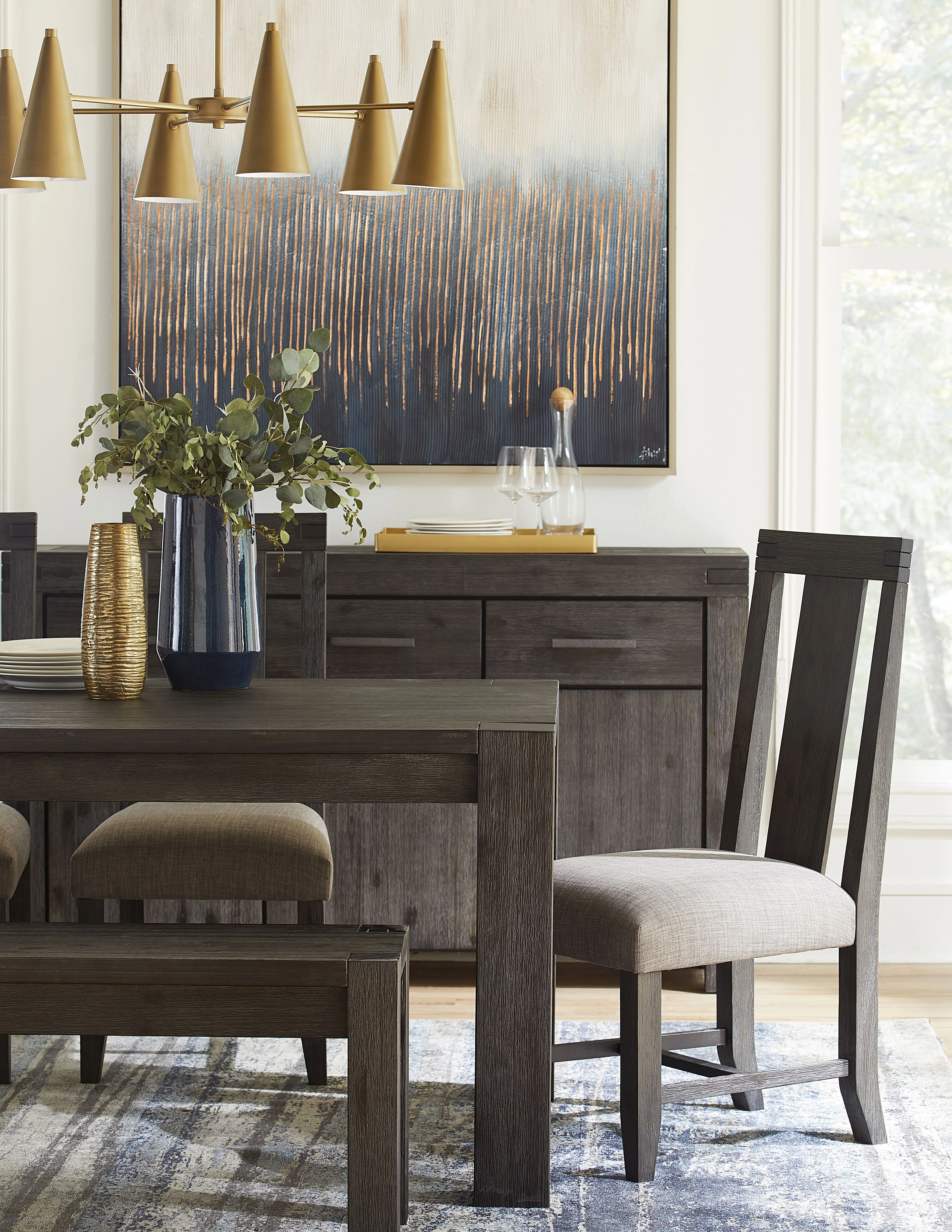Meadow Solid Wood Three Drawer Three Door Sideboard in Graphite - Image 3