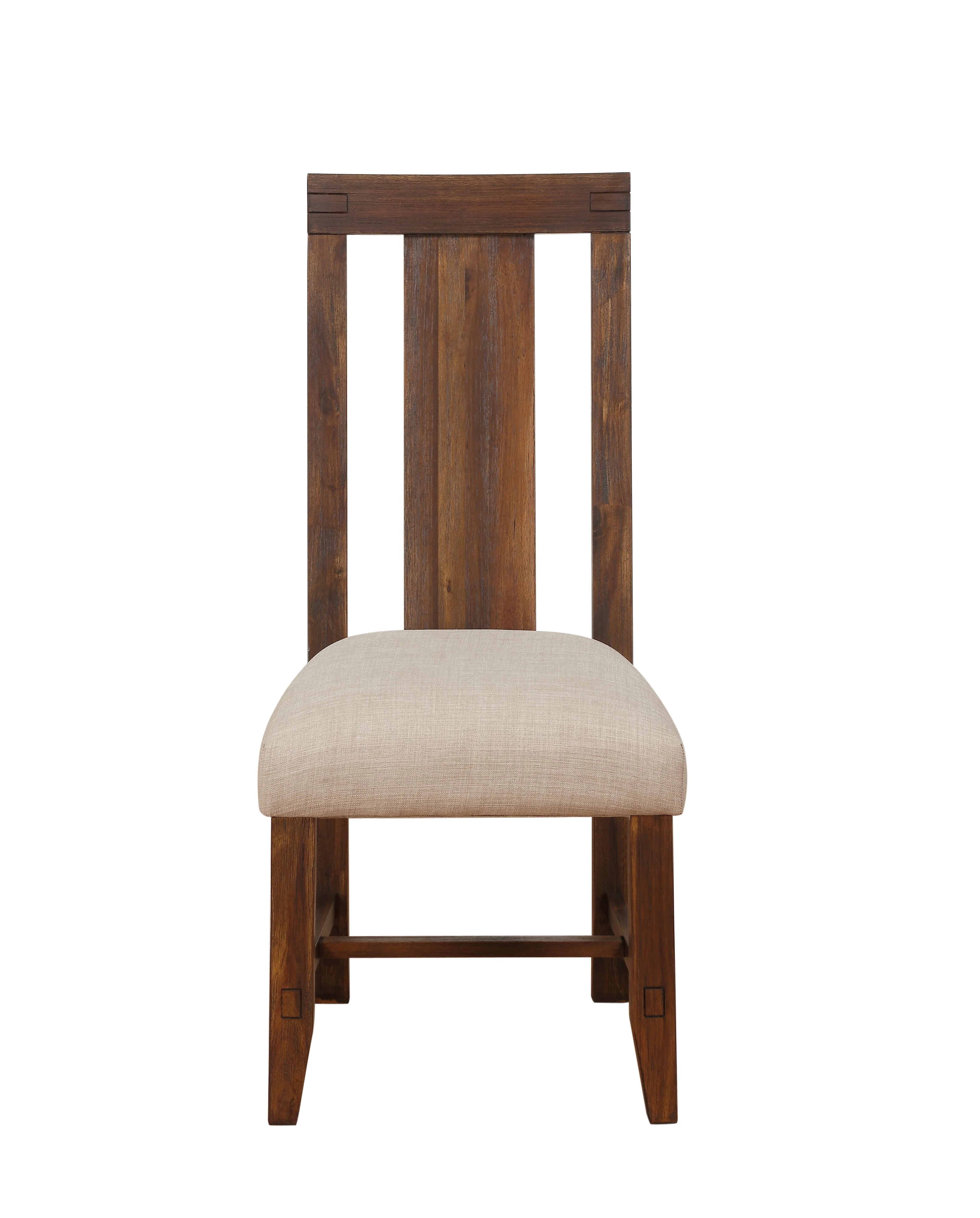Meadow Solid Wood Upholstered Dining Chair in Brick Brown - Image 4