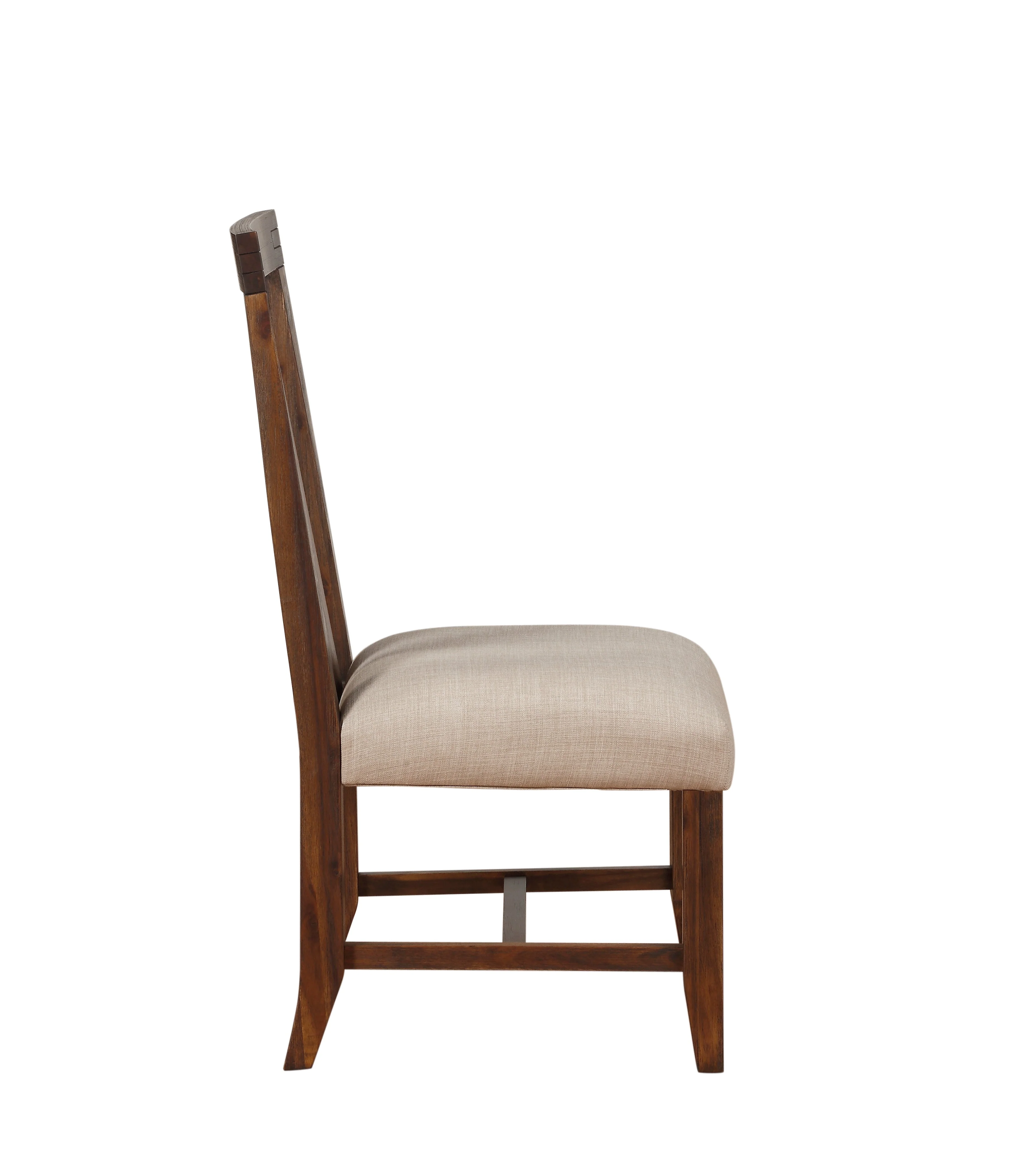 Meadow Solid Wood Upholstered Dining Chair in Brick Brown - Image 6