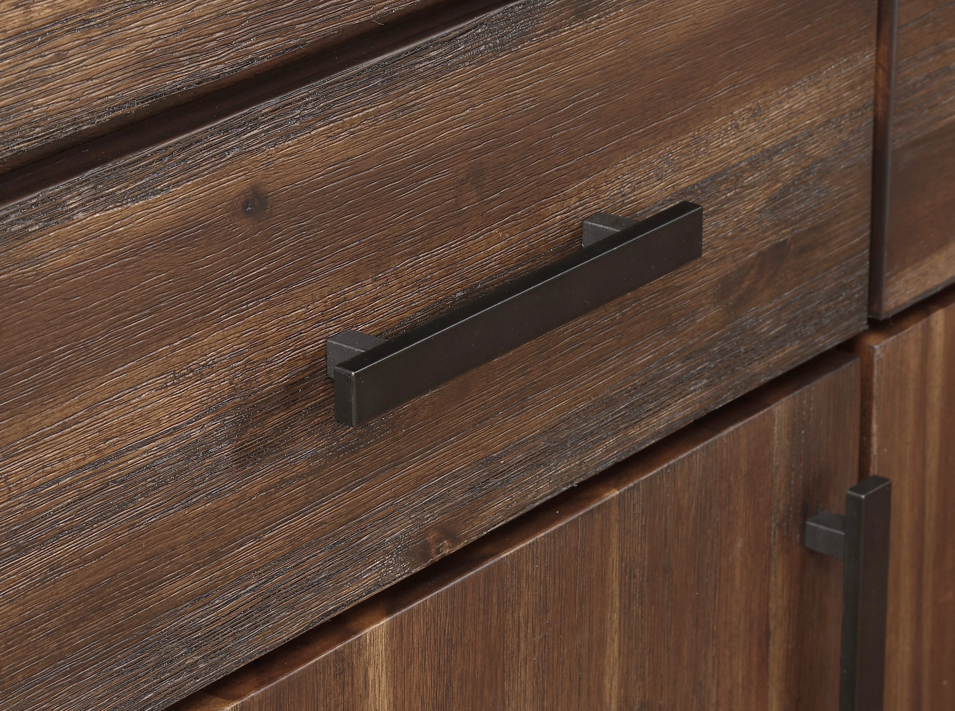 Meadow Three Drawer Three Door Solid Wood Sideboard in Brick Brown - Image 7