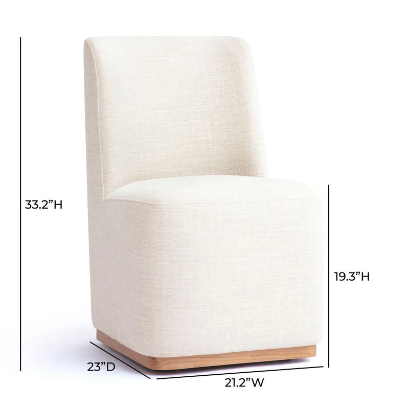 Melissa Performance Fabric Rolling Dining Chair - Image 6