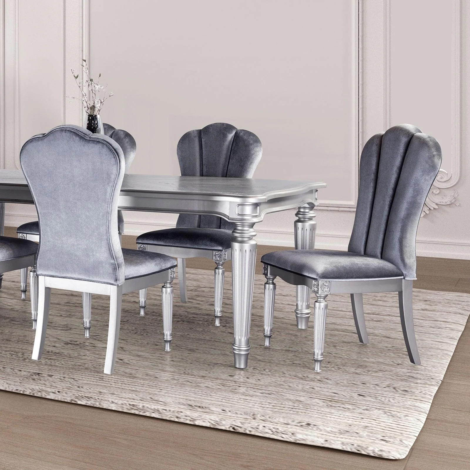 Melodi Parc Silver Dining Table - Image 2