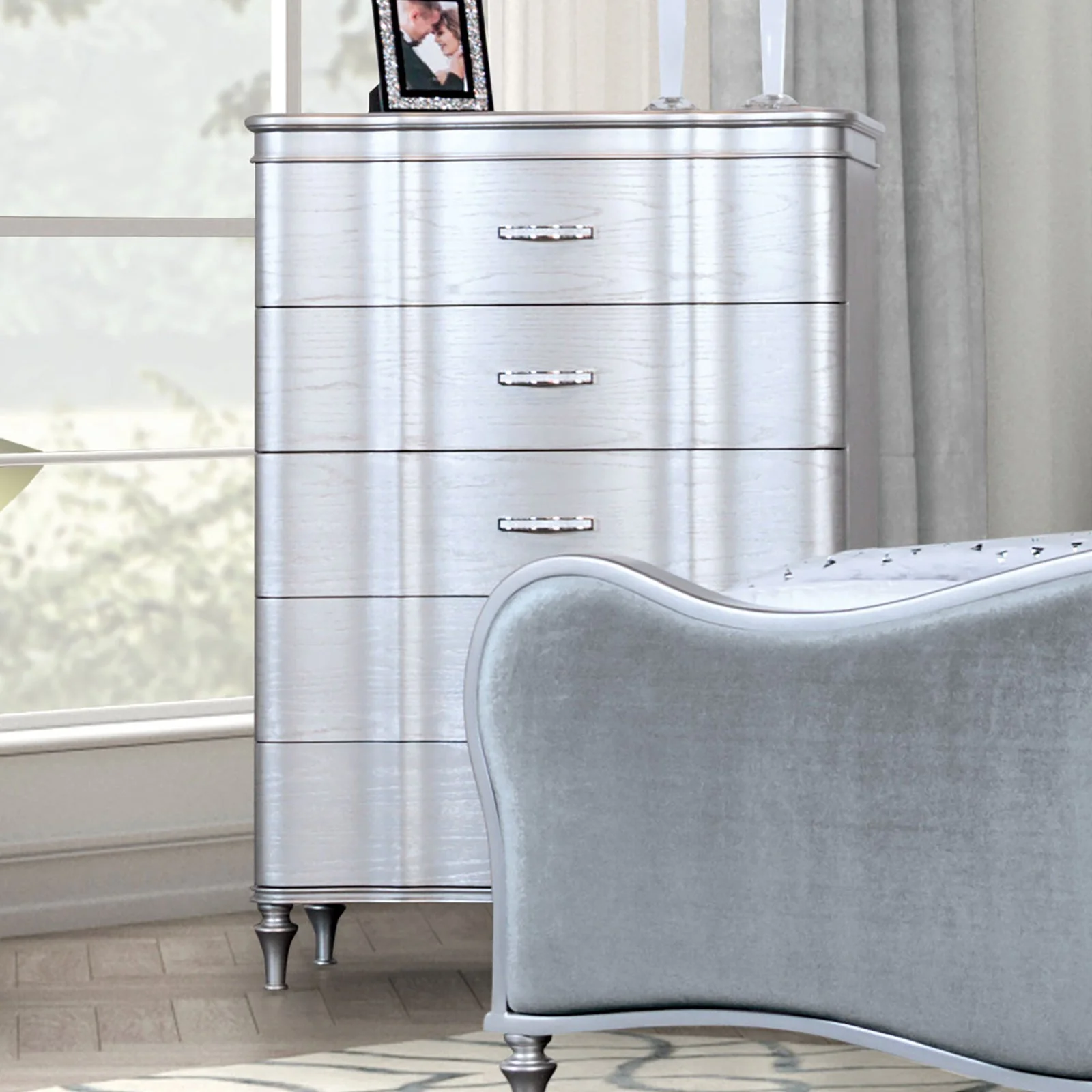 Melodi Parc Silver Queen Bed - Image 3