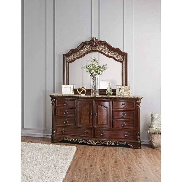Menodora Brown Cherry Dresser Only - Image 6