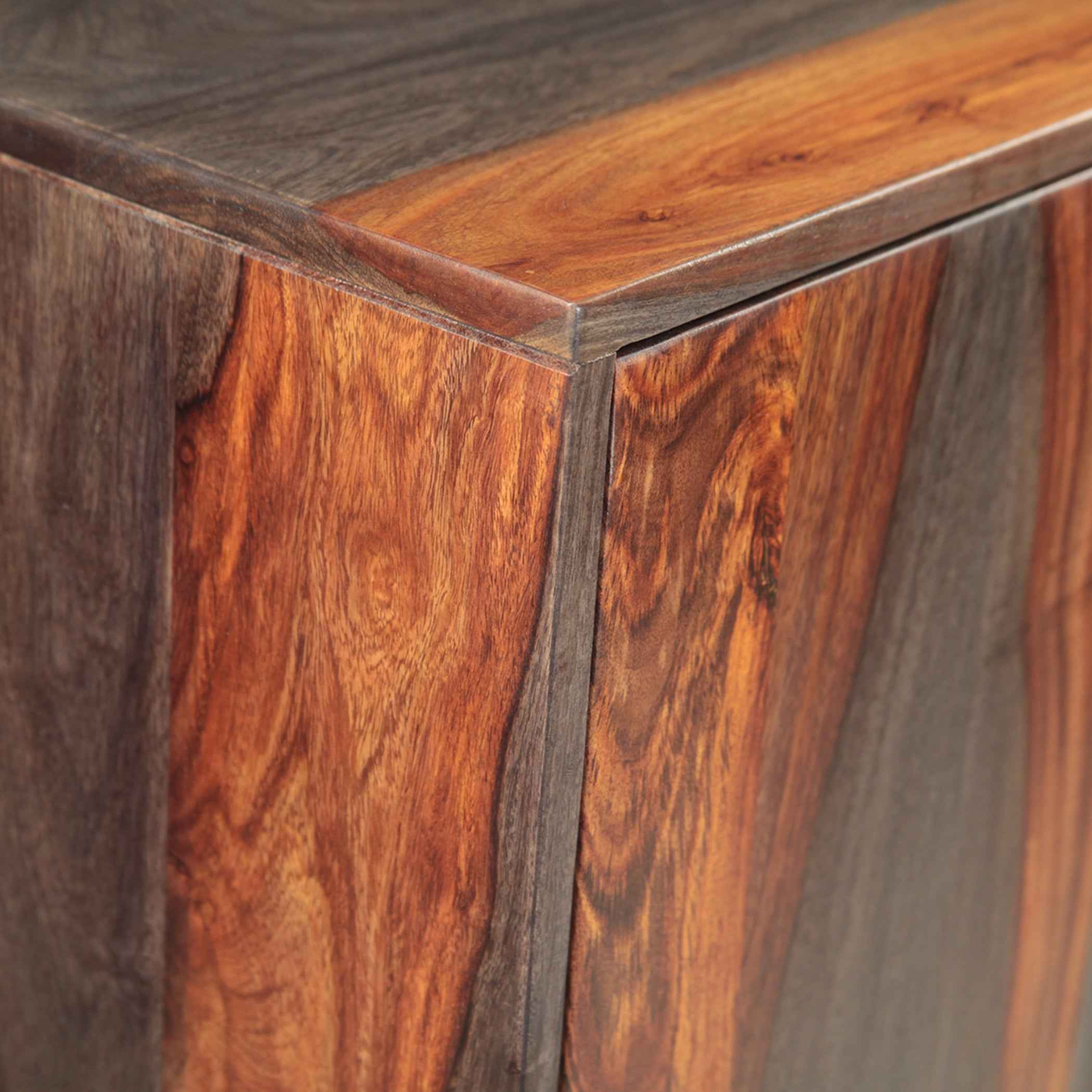 Meridian 35" Wide Tall Bar Cabinet in Capri Sheesham - Image 3