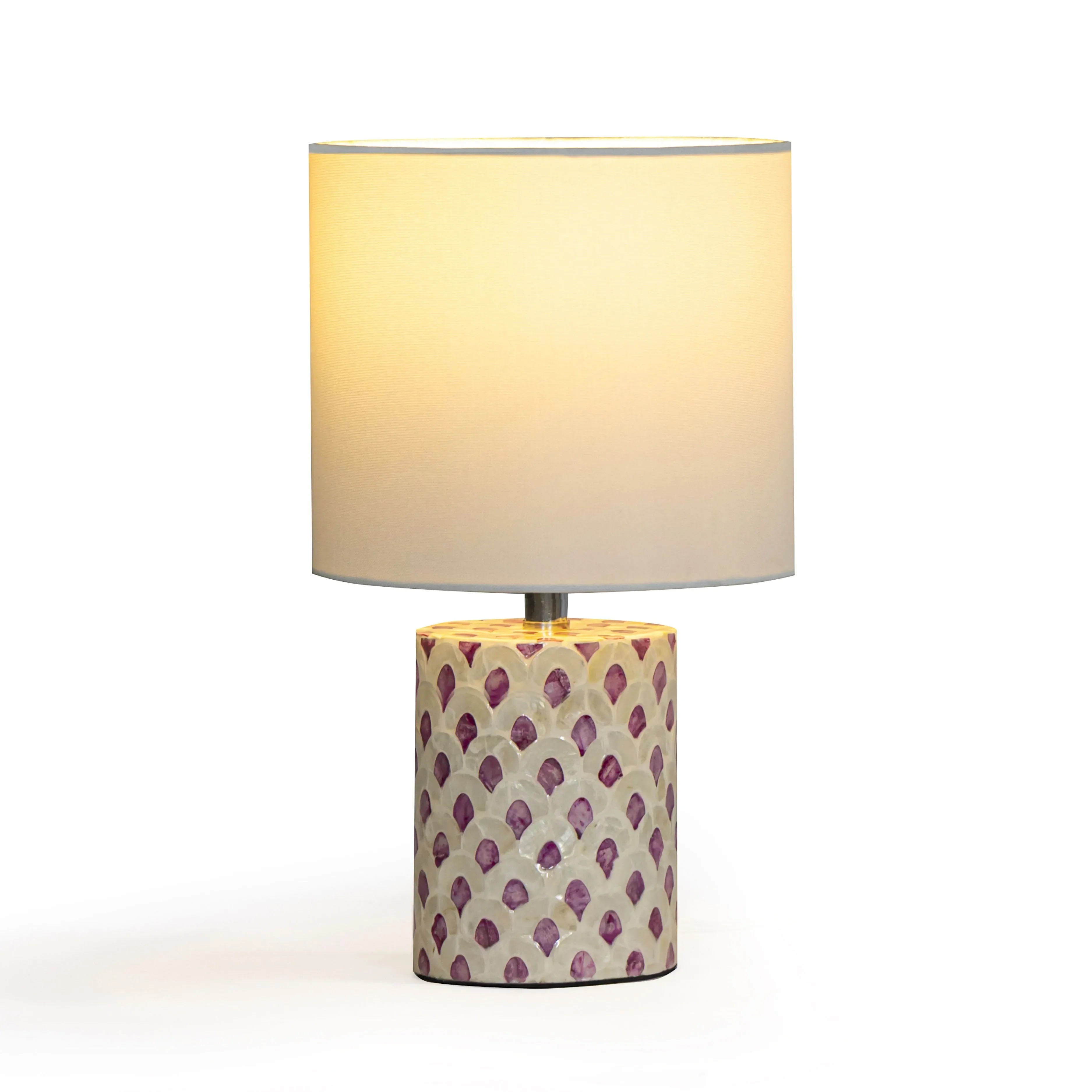 Merlot White Capiz Shell Table Lamp - Image 2