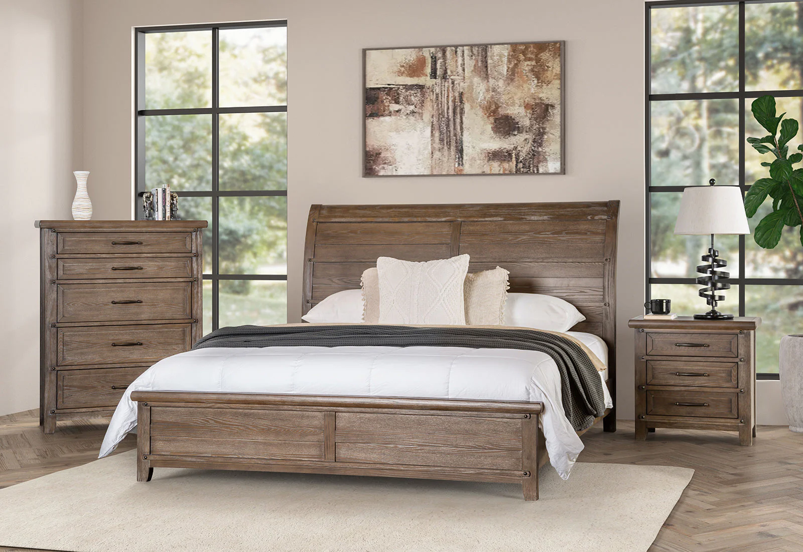 Merthyr Brown King Bed - Image 2