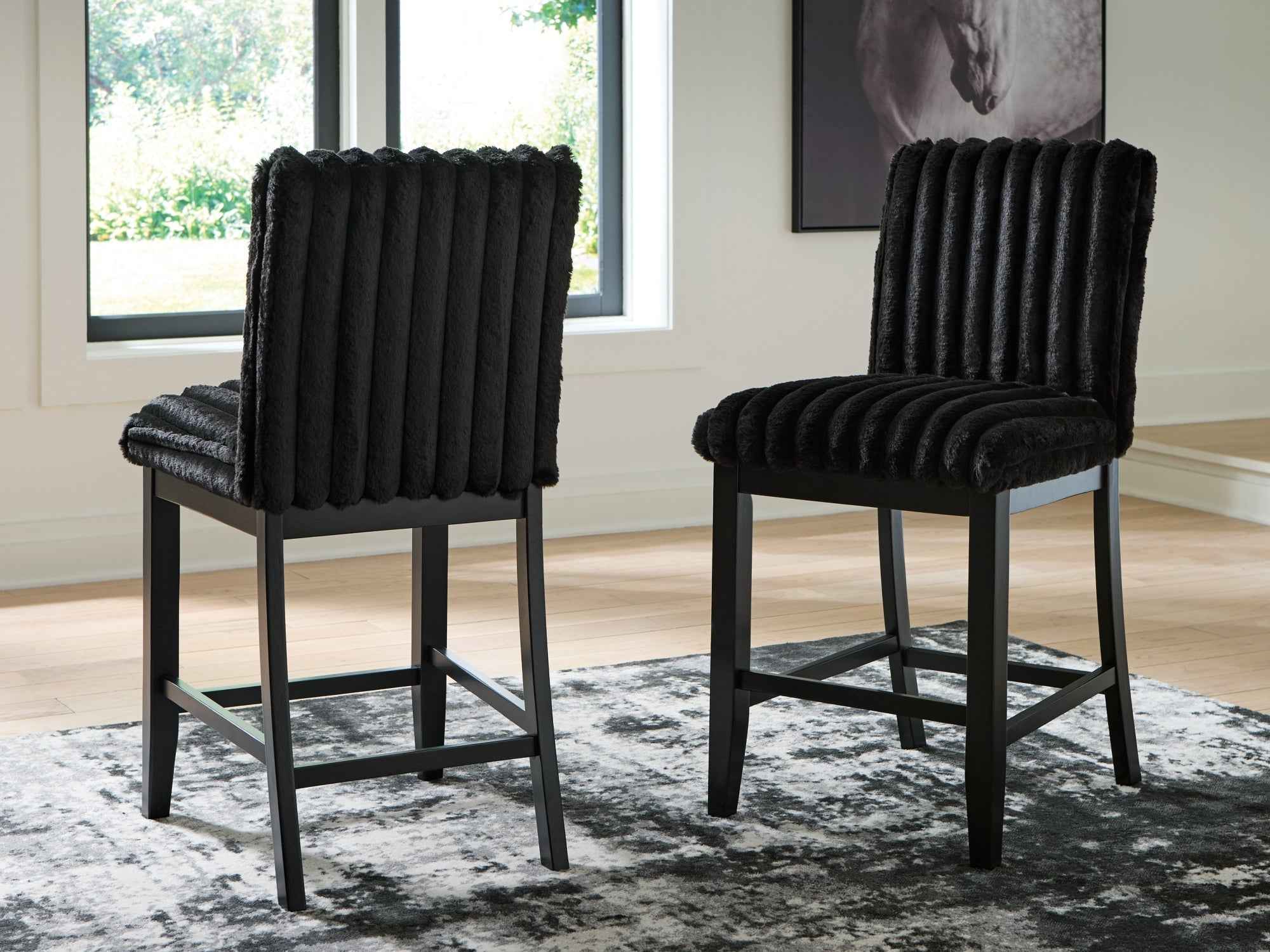 Mervannie Gray/Black Counter Height Dining Set - Image 7
