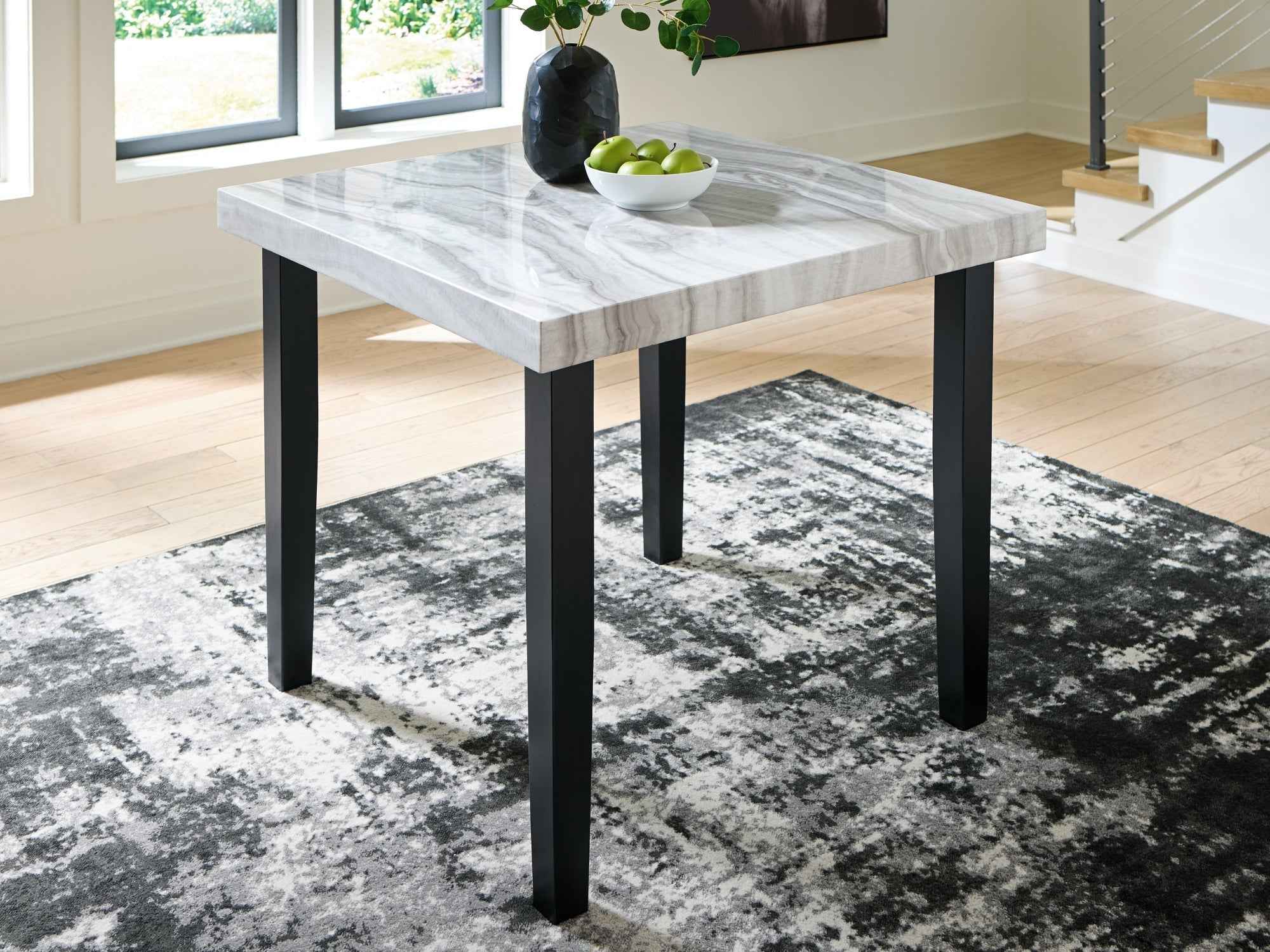 Mervannie Gray/Black Counter Height Dining Table