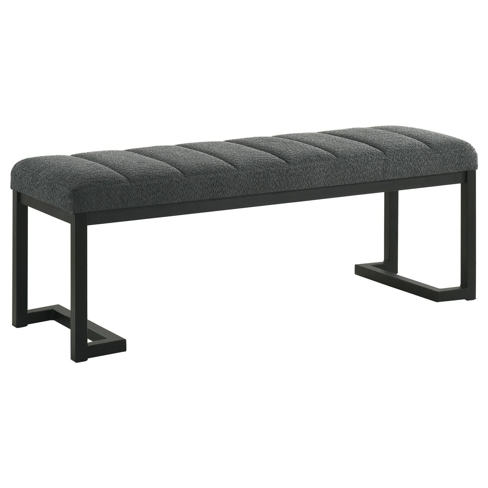 Mesa Charcoal Upholstered Entryway Accent Bench - Image 2