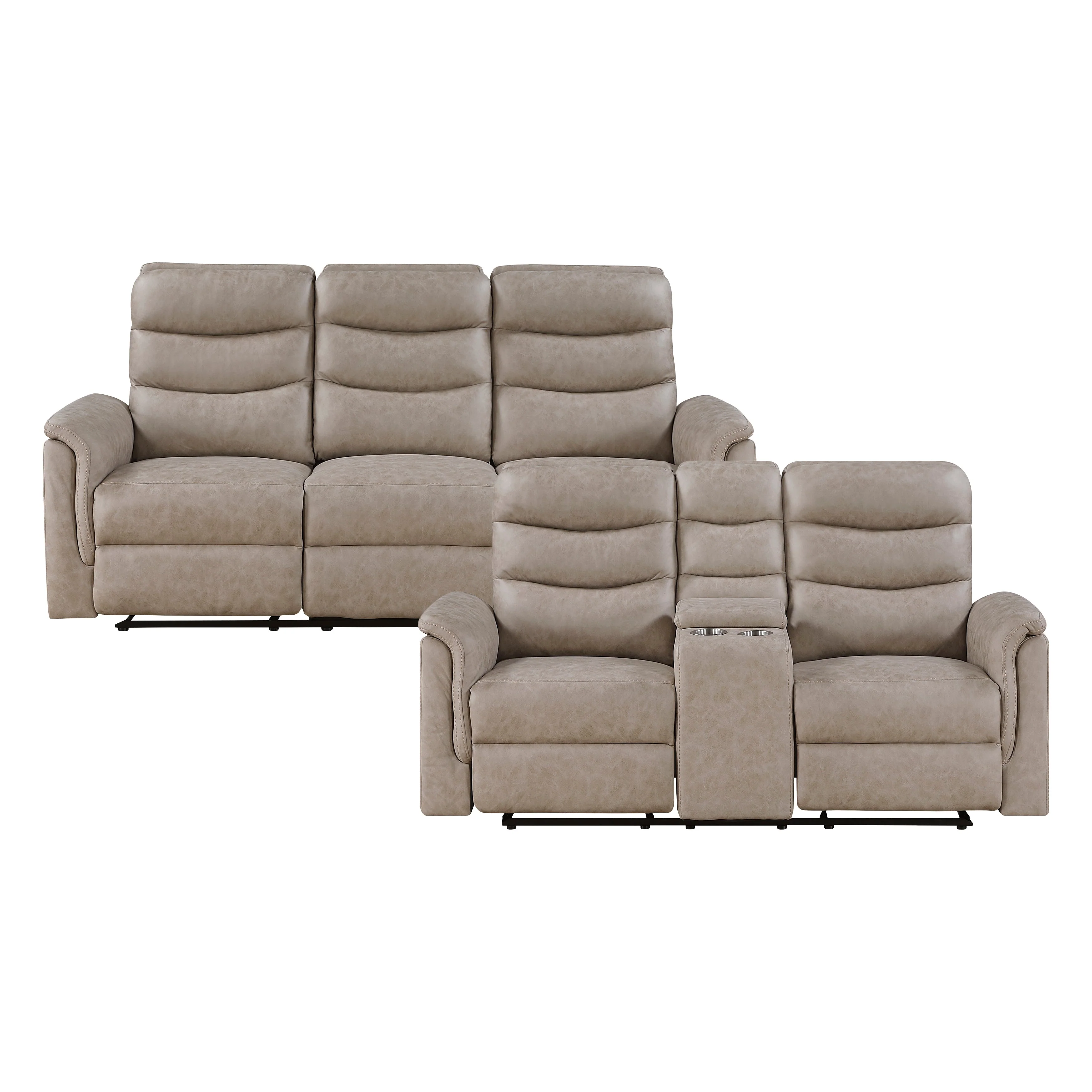 Metric Taupe 2-Piece Reclining Living Room Set - Image 16