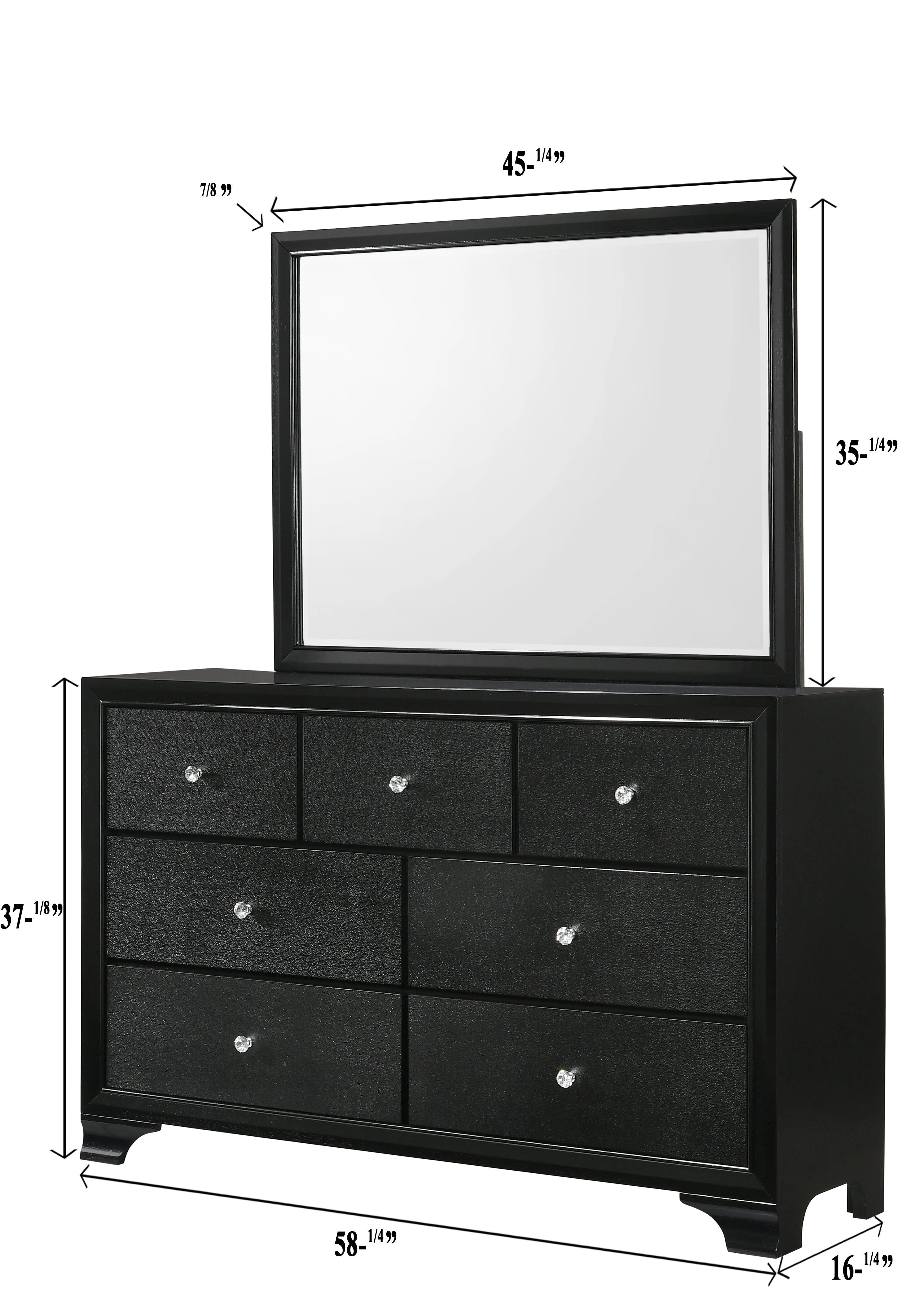 Micah Black Bedroom Mirror (Mirror Only) - Image 4