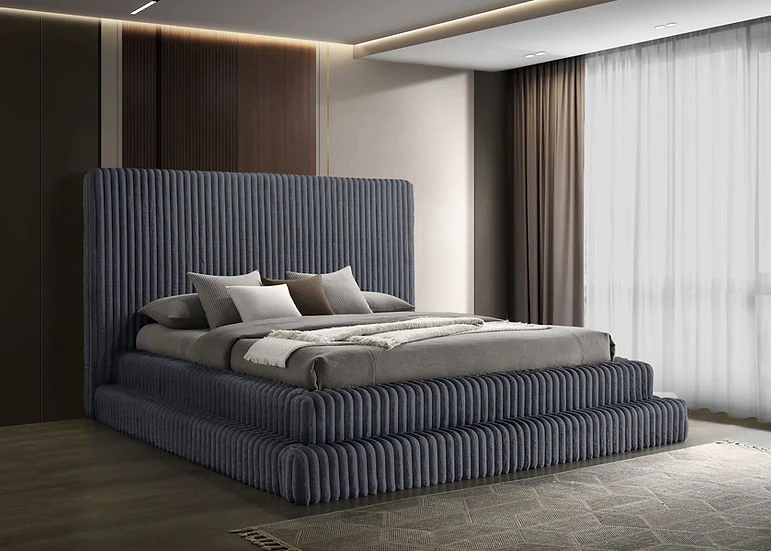 Micah Grey Queen Platform Bed