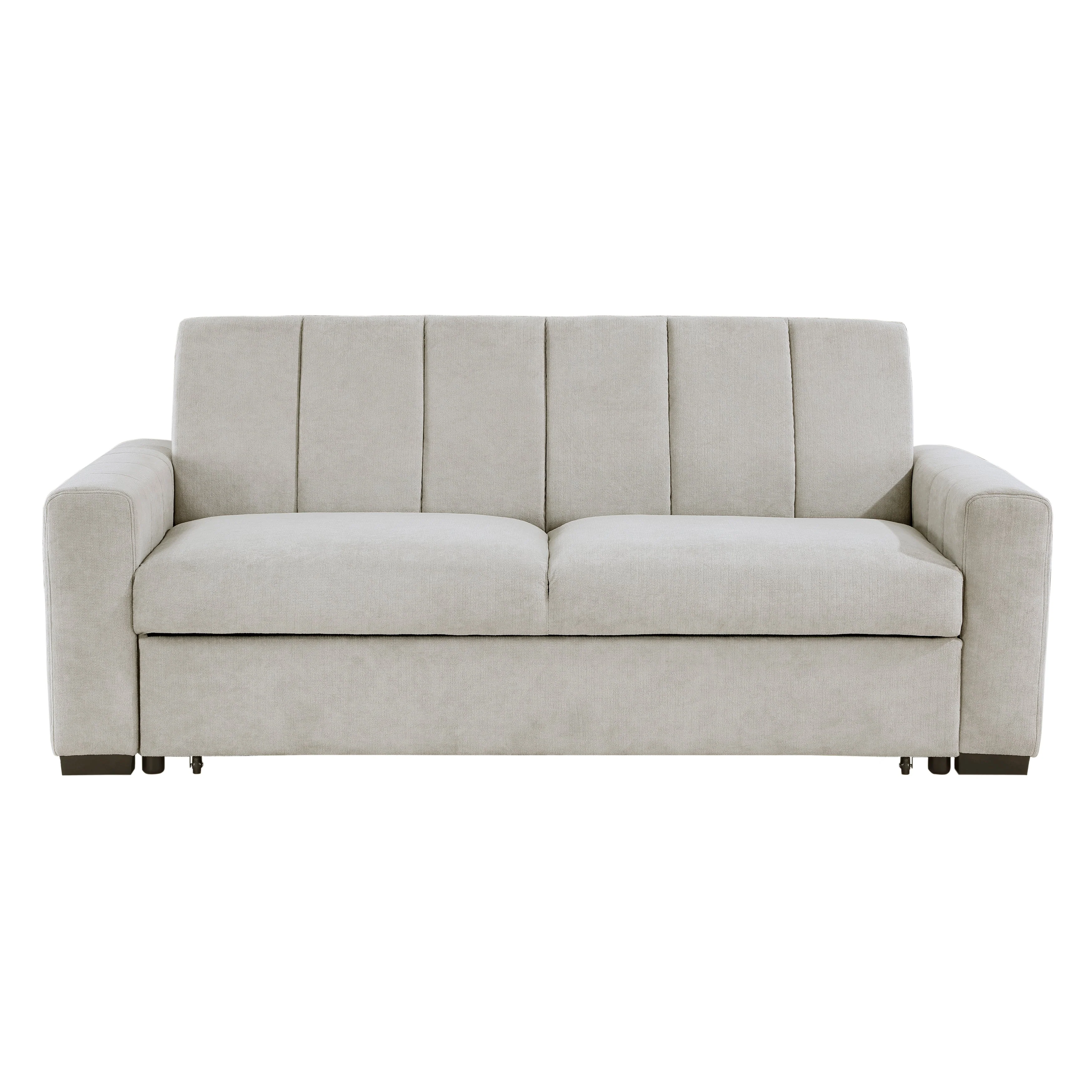 Michah Light Gray Convertible Sofa with Pull-out Bed - Image 2
