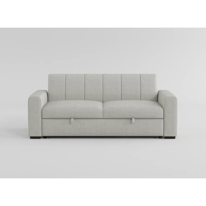Michah Light Gray Convertible Sofa with Pull-out Bed - Image 3