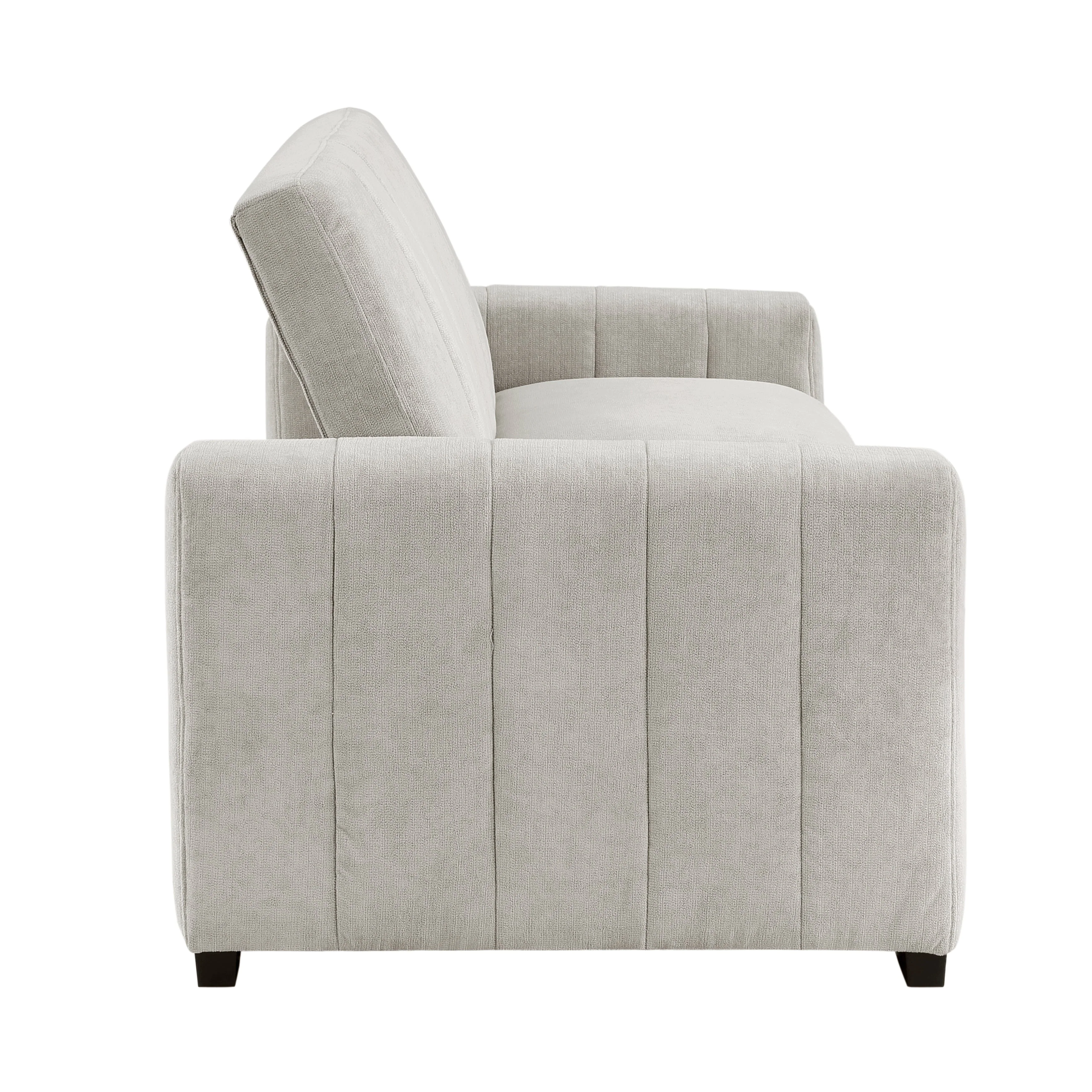 Michah Light Gray Convertible Sofa with Pull-out Bed - Image 5