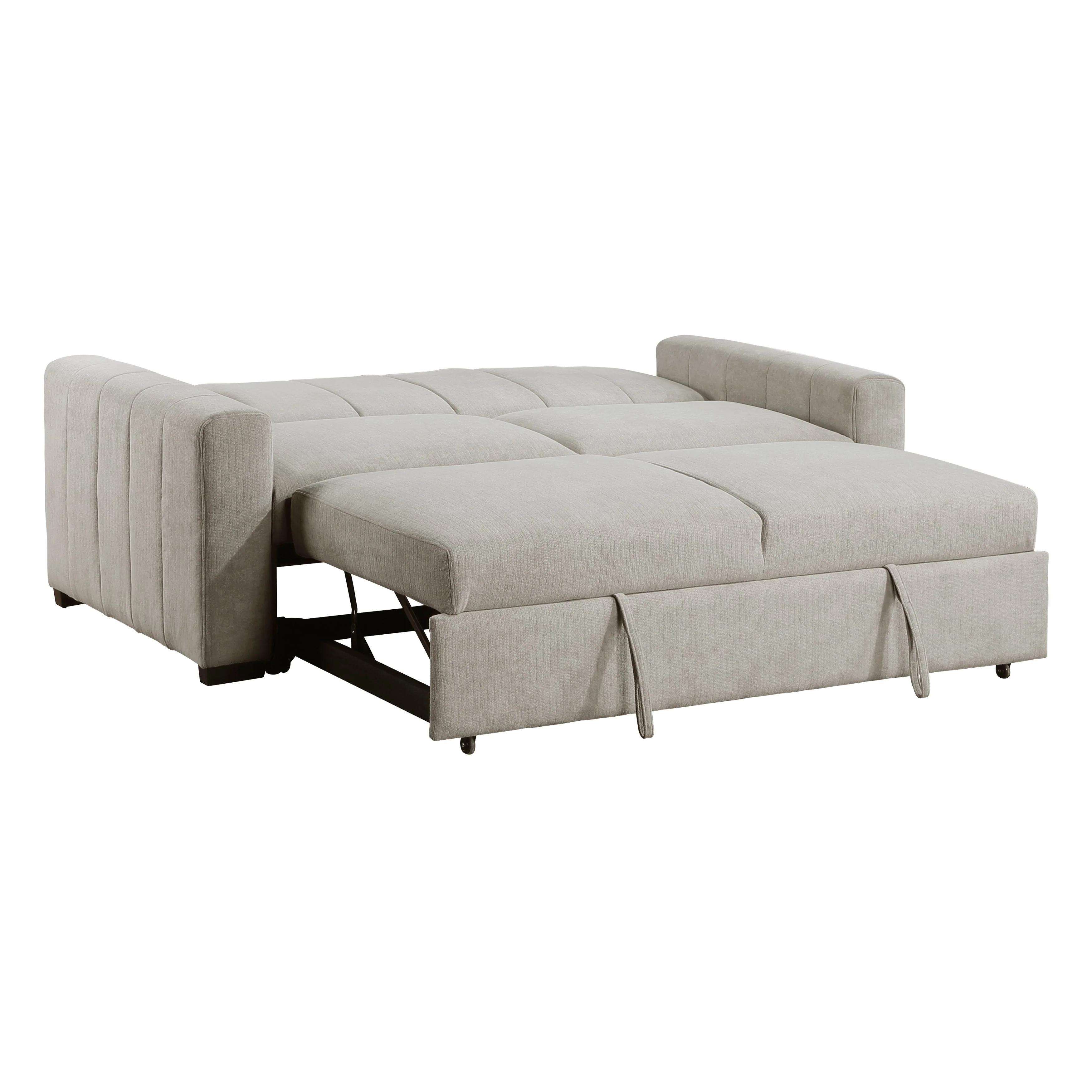 Michah Light Gray Convertible Sofa with Pull-out Bed - Image 8