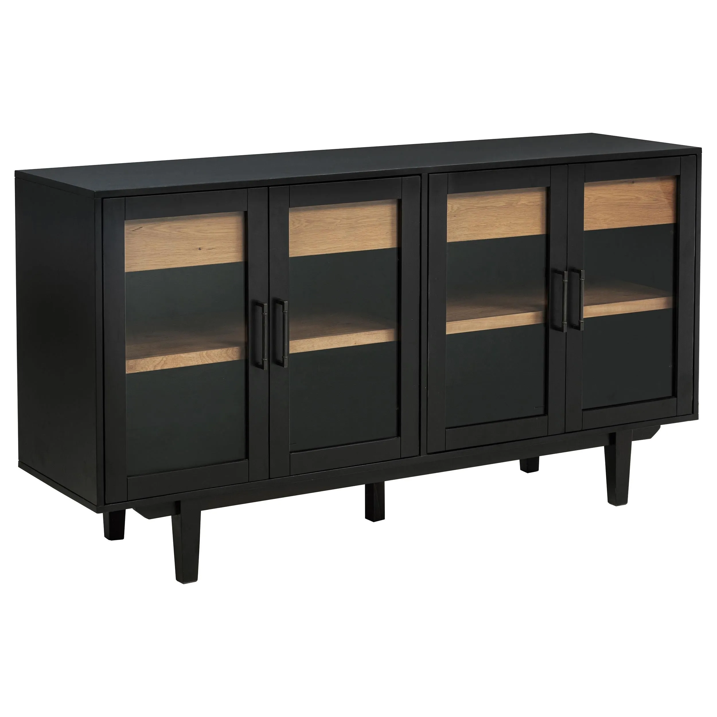 Middleton Black 4-Door Sideboard with Dual Drawers - Image 2