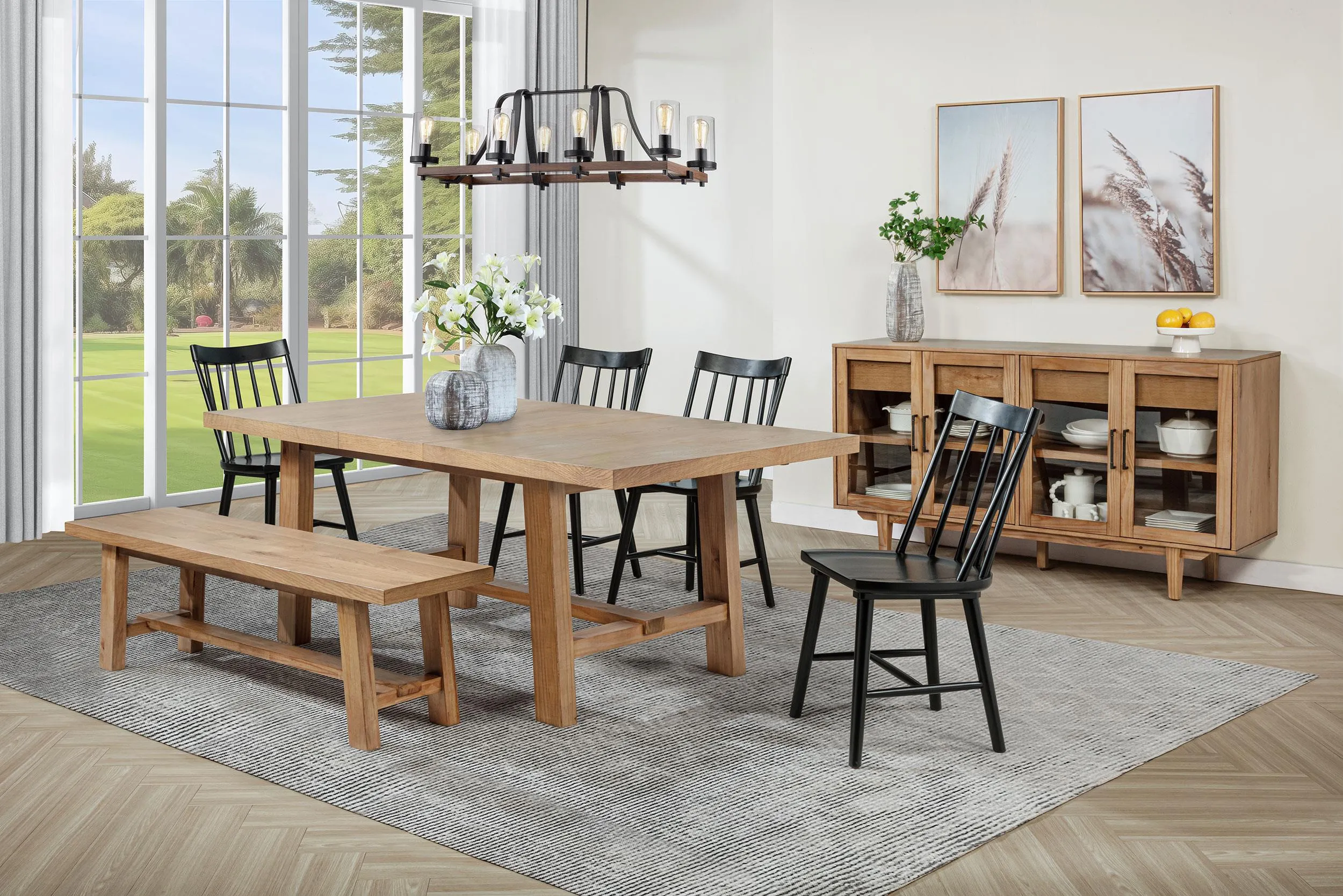 Middleton Black Solid Wood Dining Side Chair, Set of 2 - Image 12
