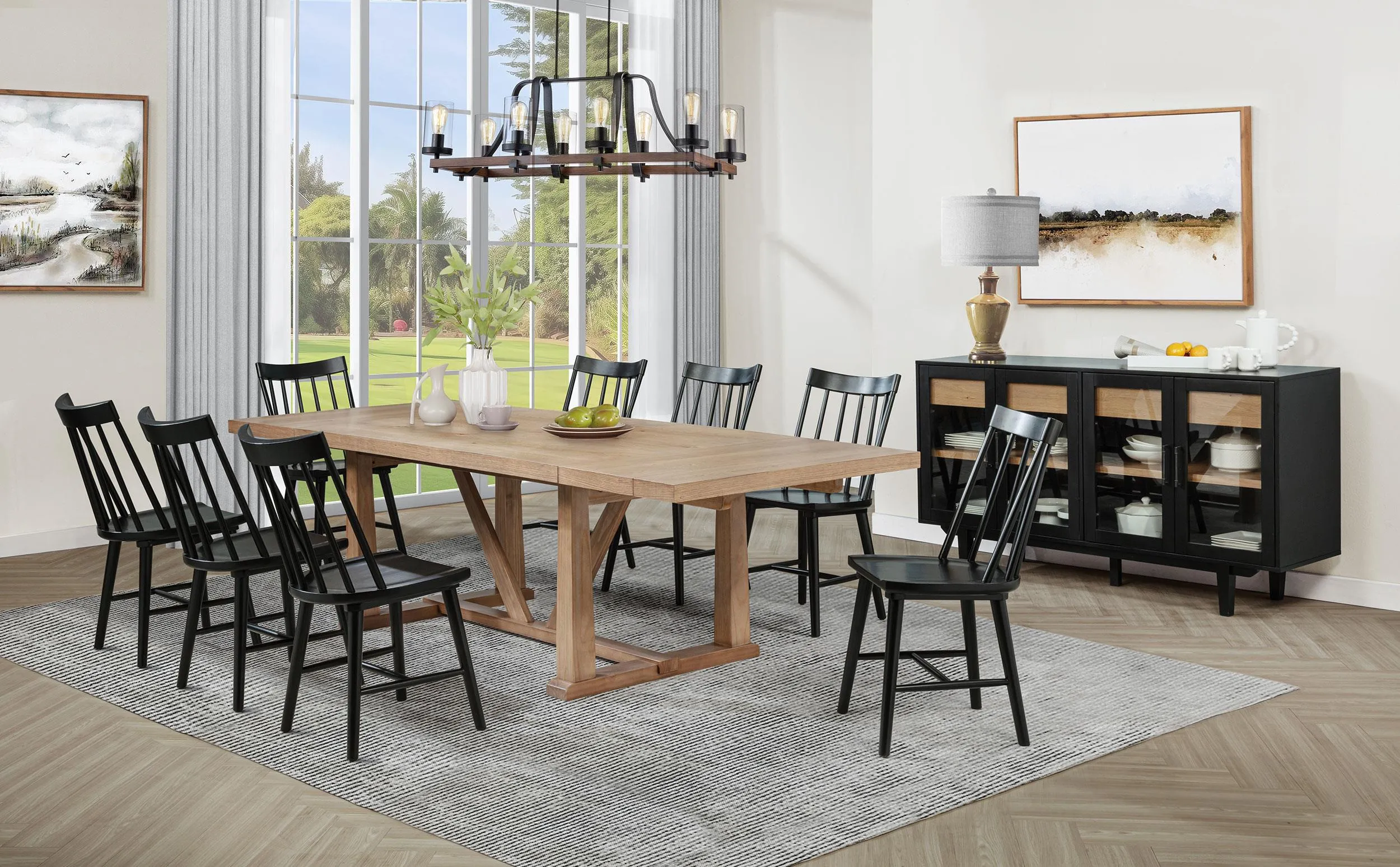 Middleton Black Solid Wood Dining Side Chair, Set of 2 - Image 13