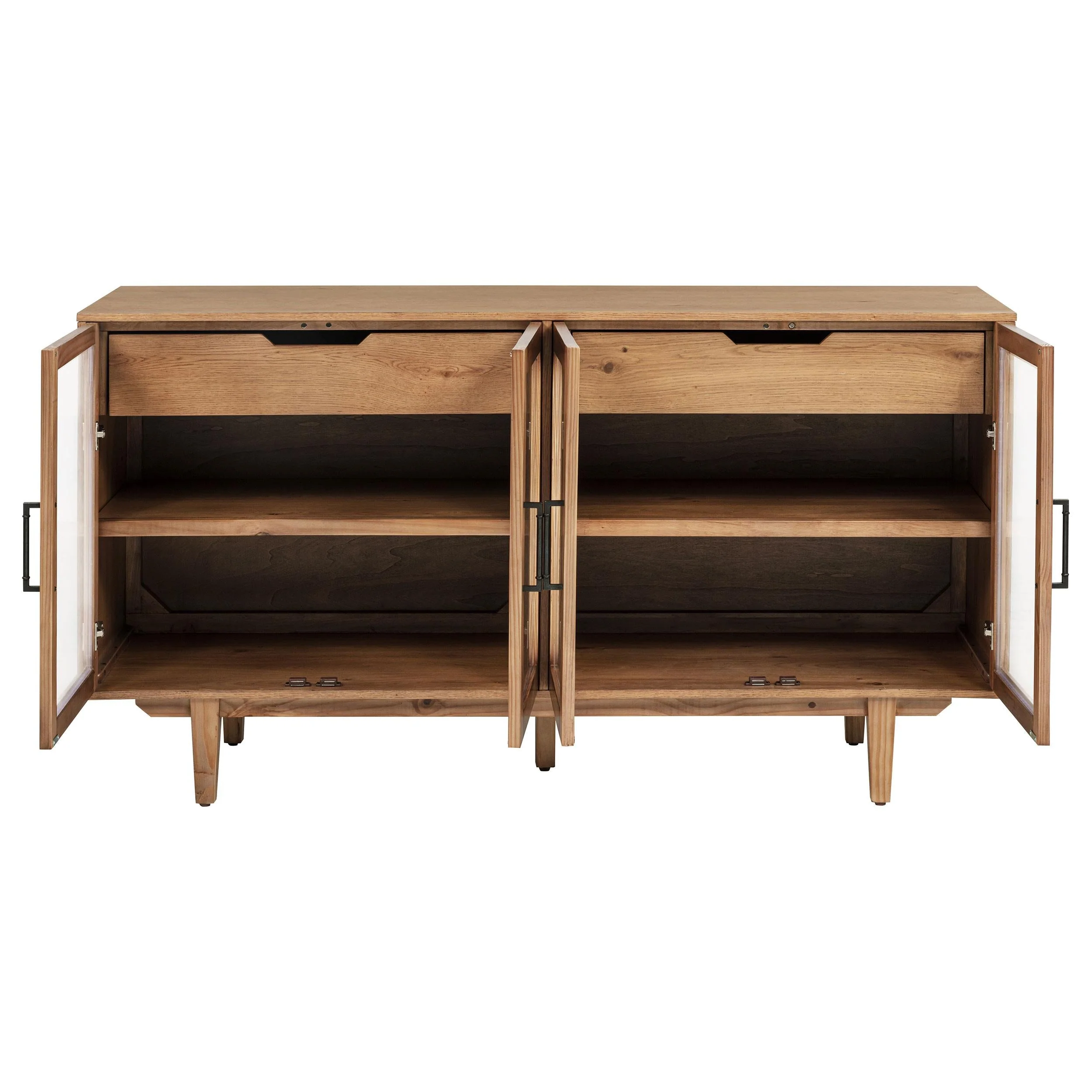 Middleton Natural 4-Door Sideboard with Dual Drawers - Image 4