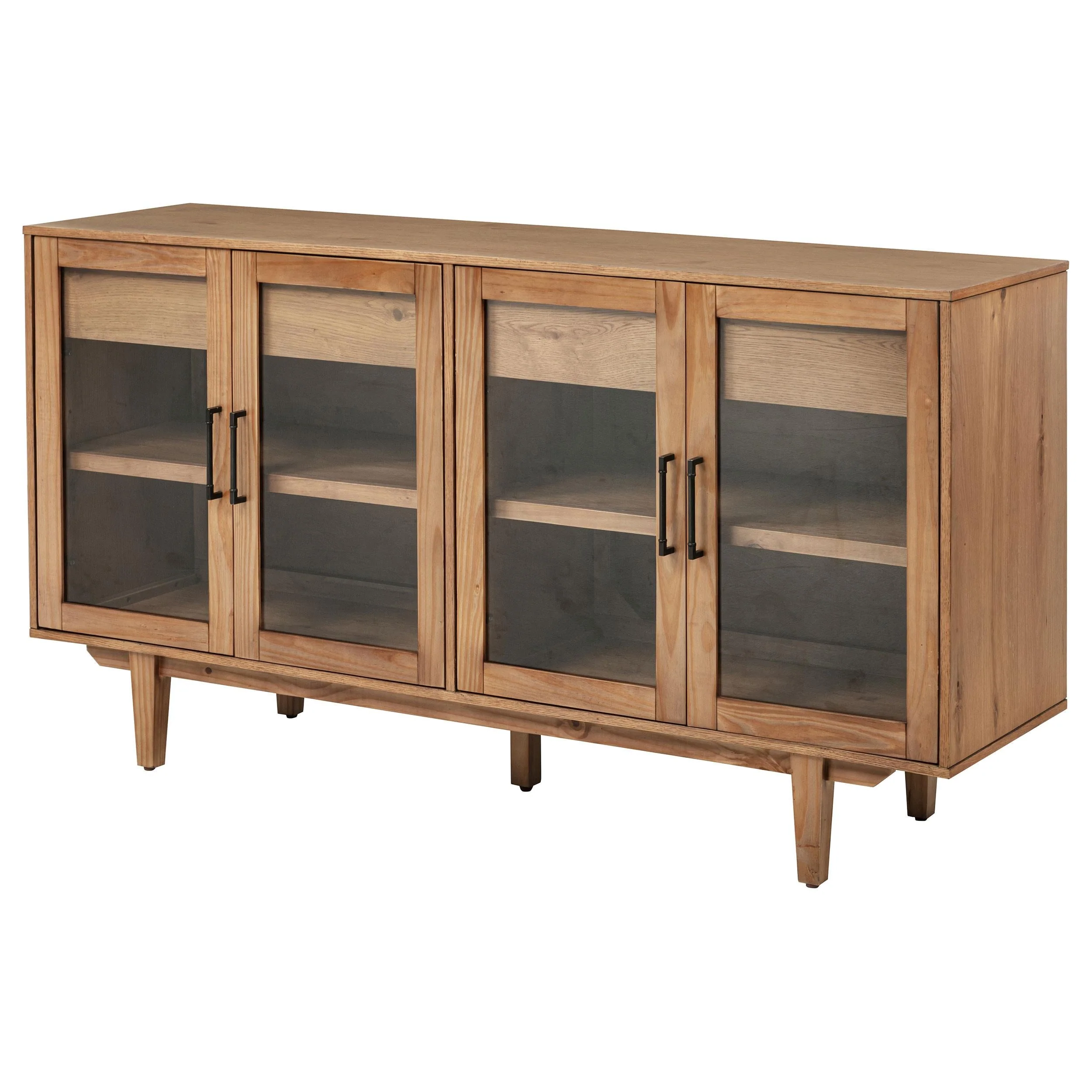 Middleton Natural 4-Door Sideboard with Dual Drawers - Image 5