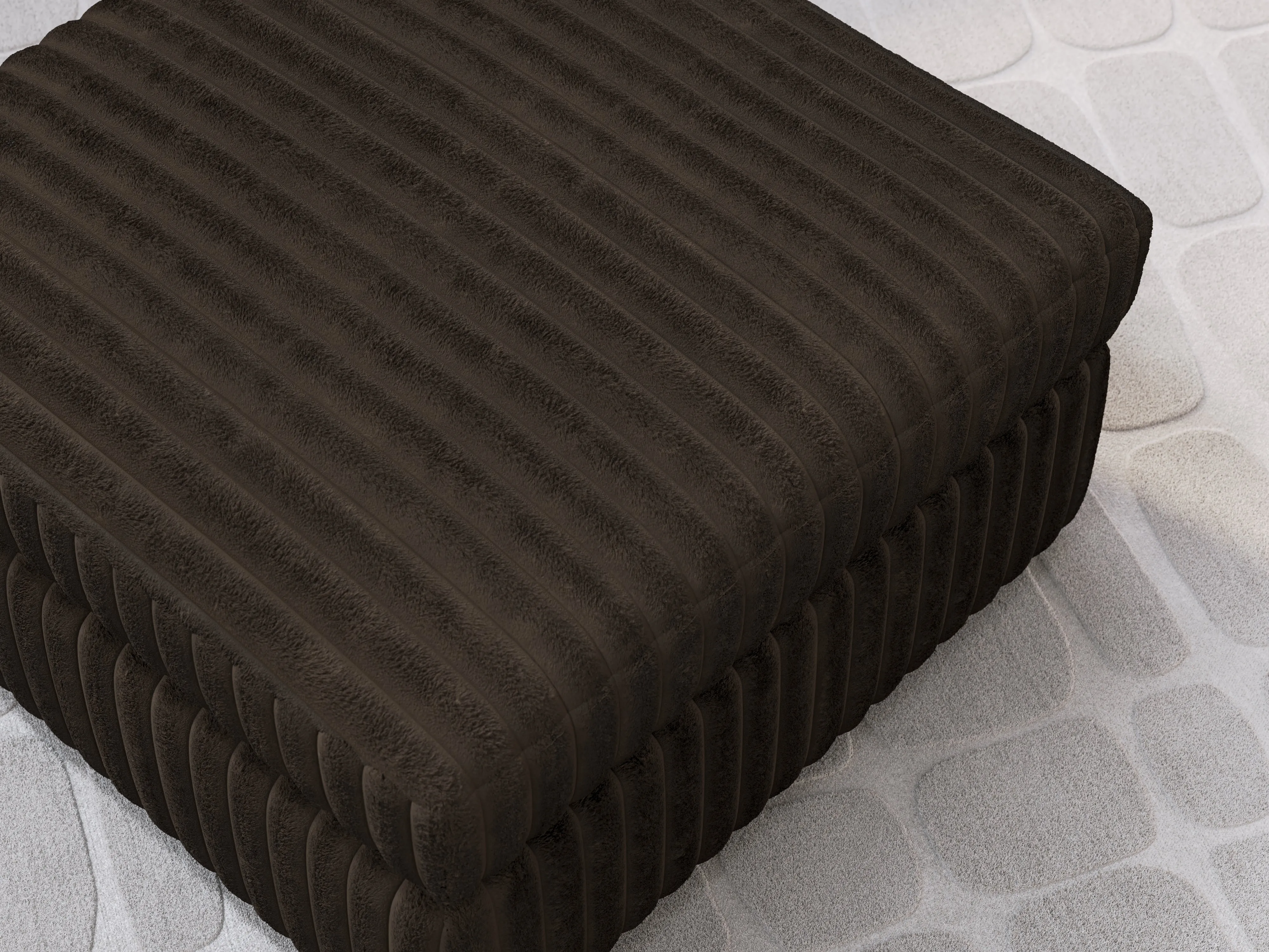 Midnight-Madness Chocolate Oversized Accent Ottoman - Image 3