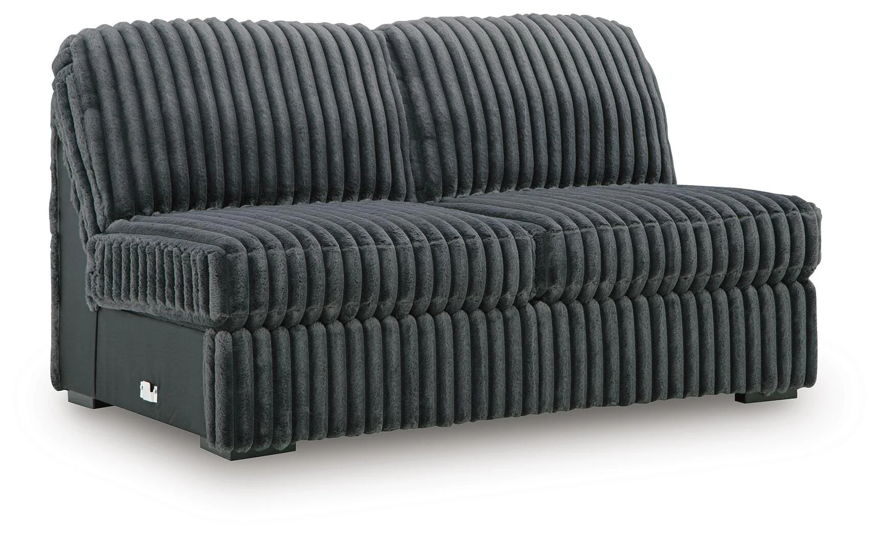 Midnight-Madness Gunmetal 3-Piece Sectional with RAF Chaise - Image 13