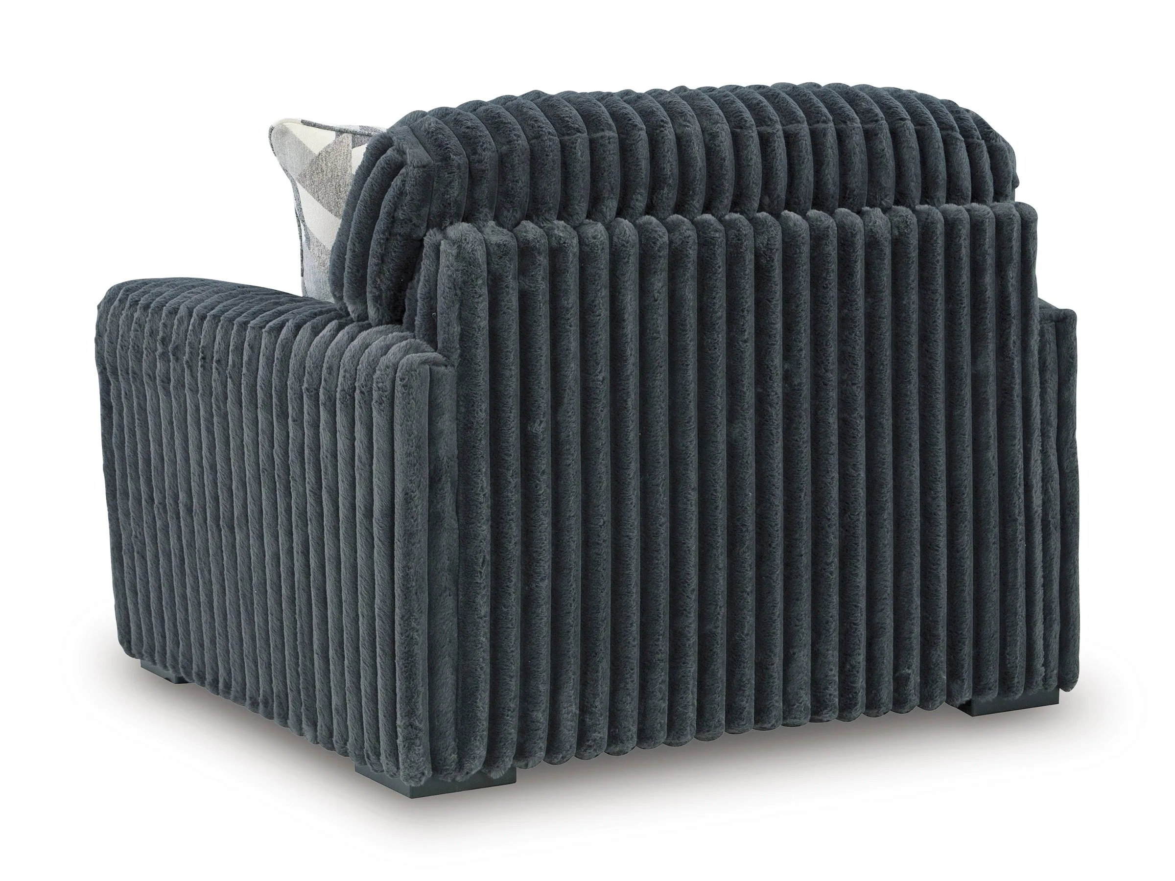 Midnight-Madness Gunmetal Sofa and Chair and a Half - Image 8