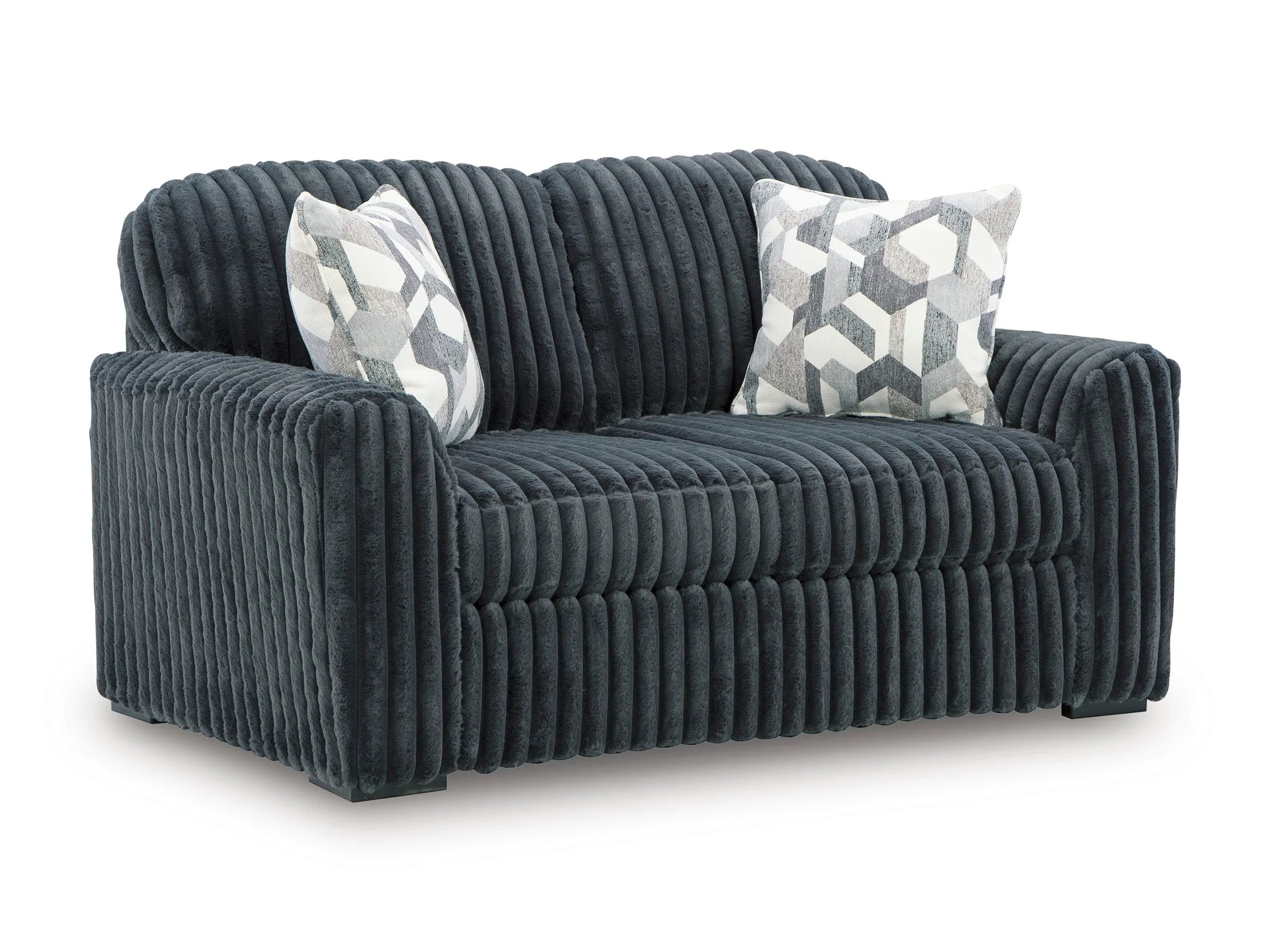 Midnight-Madness Gunmetal Loveseat - Image 3