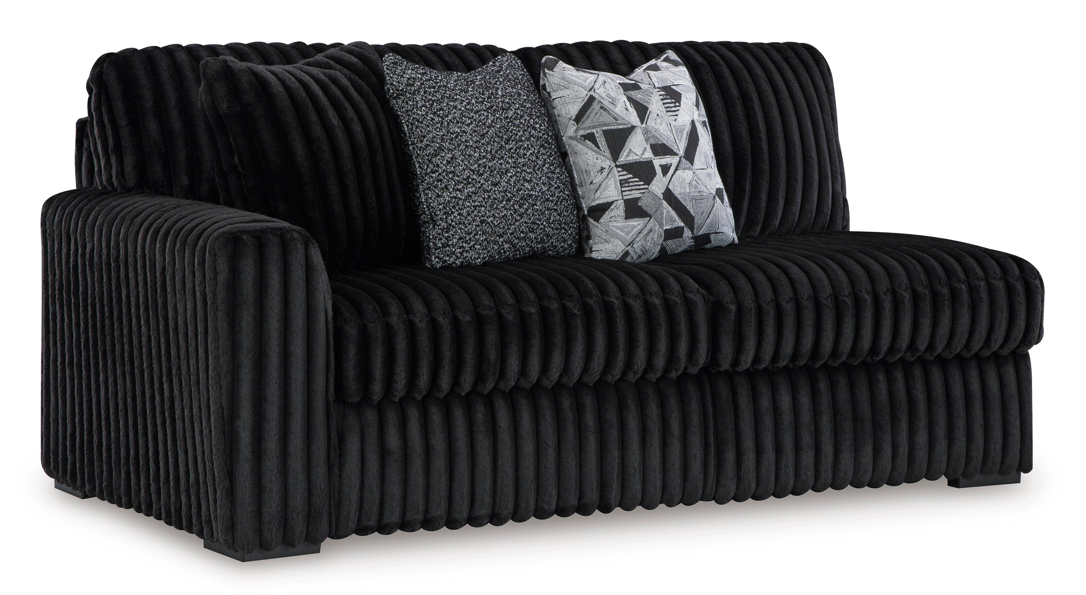 Midnight-Madness Onyx 4-Piece Right Arm Facing Chaise Sectional - Image 12