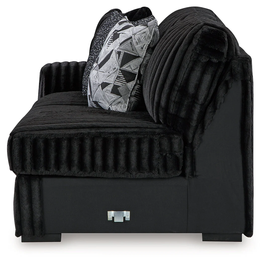 Midnight-Madness Onyx 4-Piece Sectional - Image 9