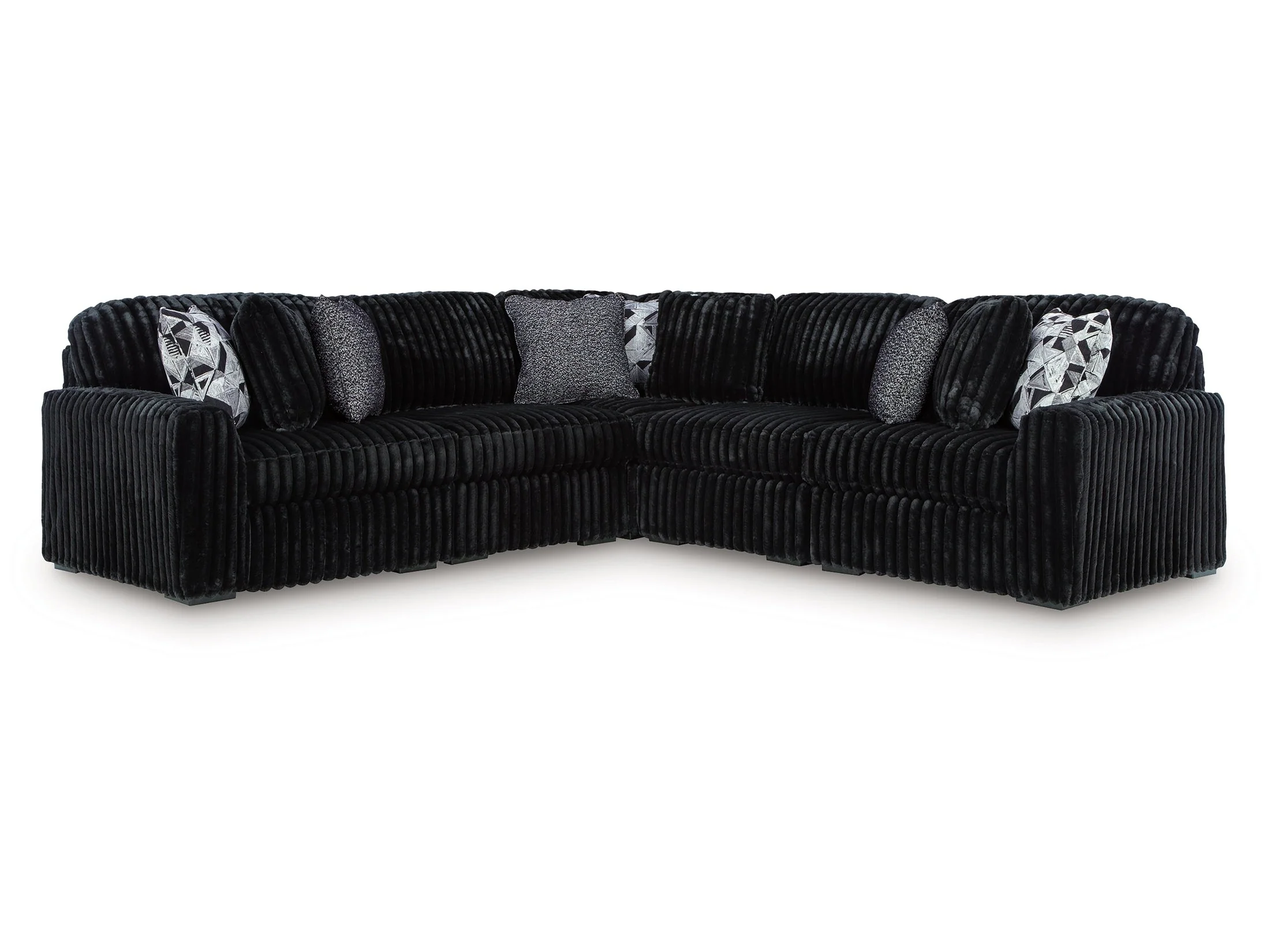 Midnight-Madness Onyx 5-Piece Sectional - Image 2