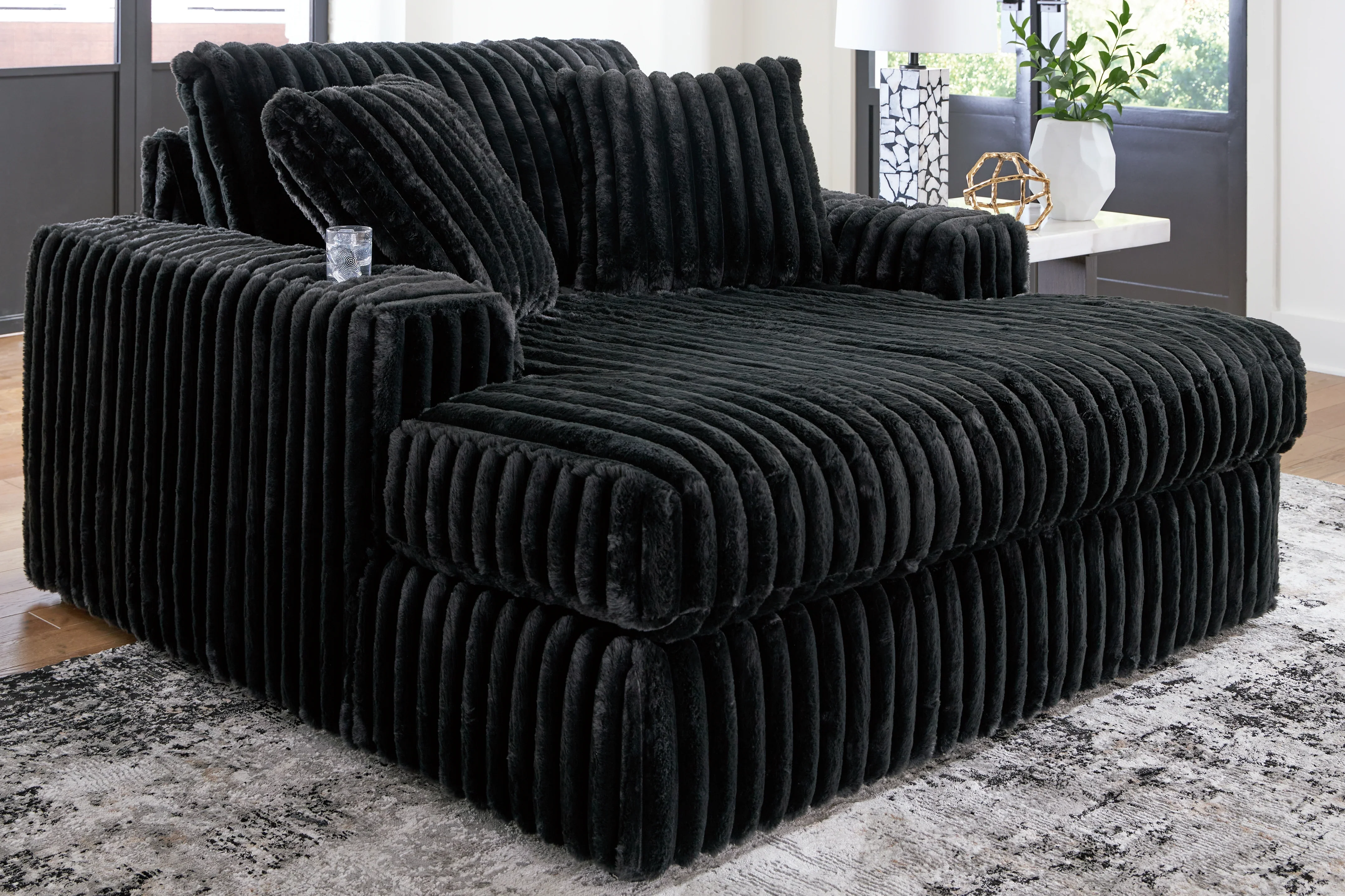 Midnight-Madness Onyx Super Chaise and Oversized Chaise - Image 6