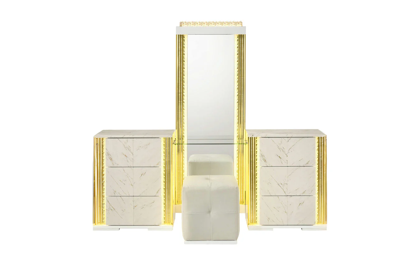 Mika White Vanity Set - Image 2