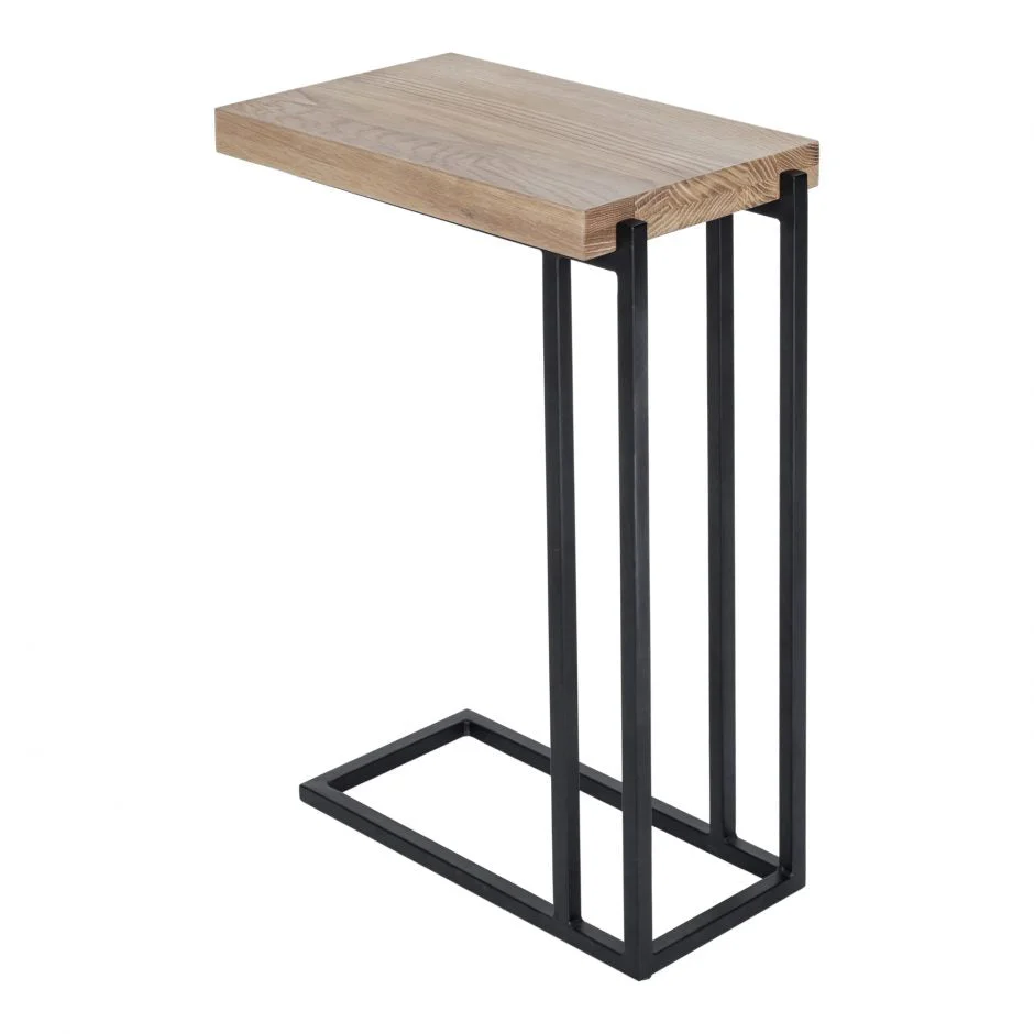 Mila C Shaped Side Table Natural - Image 5