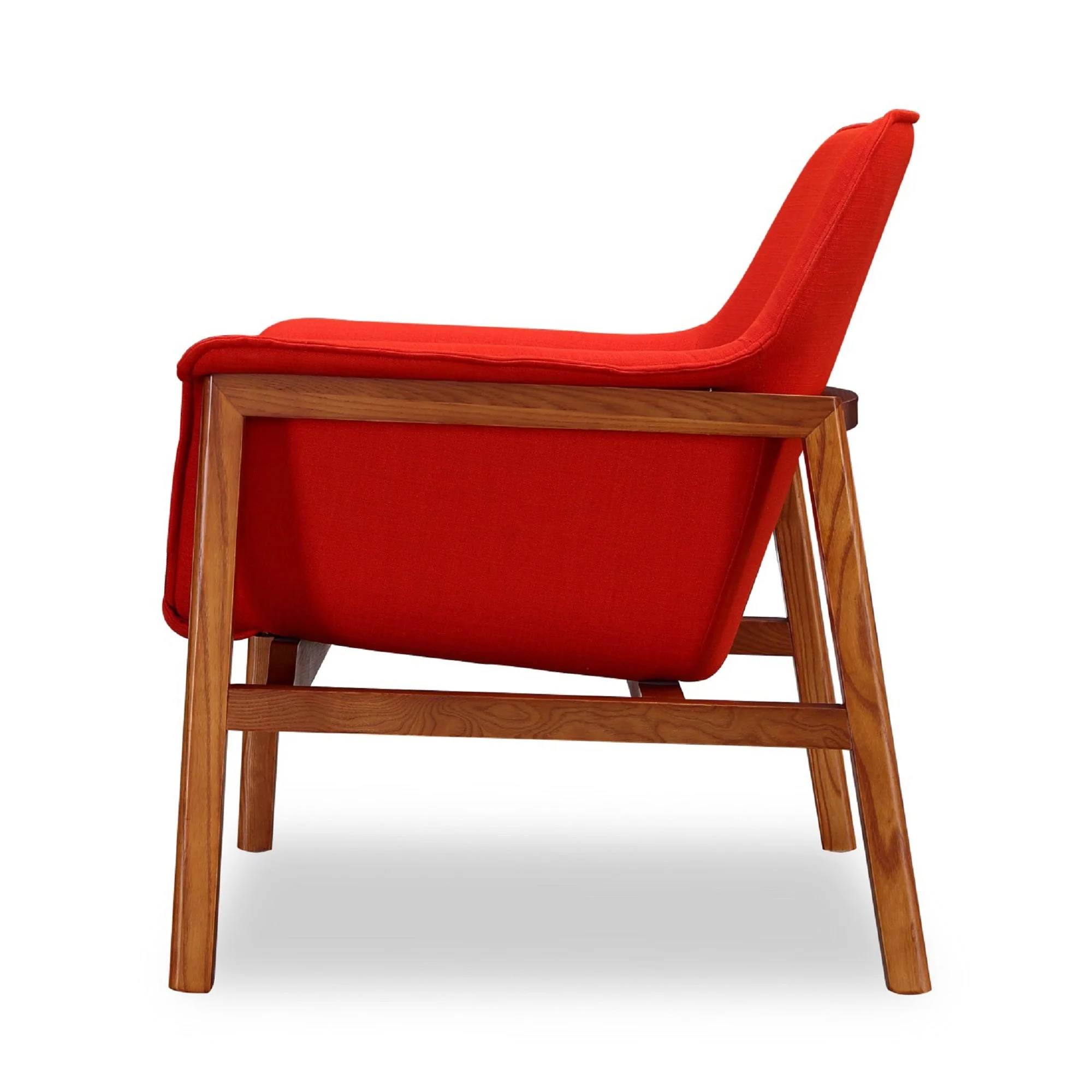 Miller Accent Chair in Burnt Orange and Walnut (set of 2) - Image 5