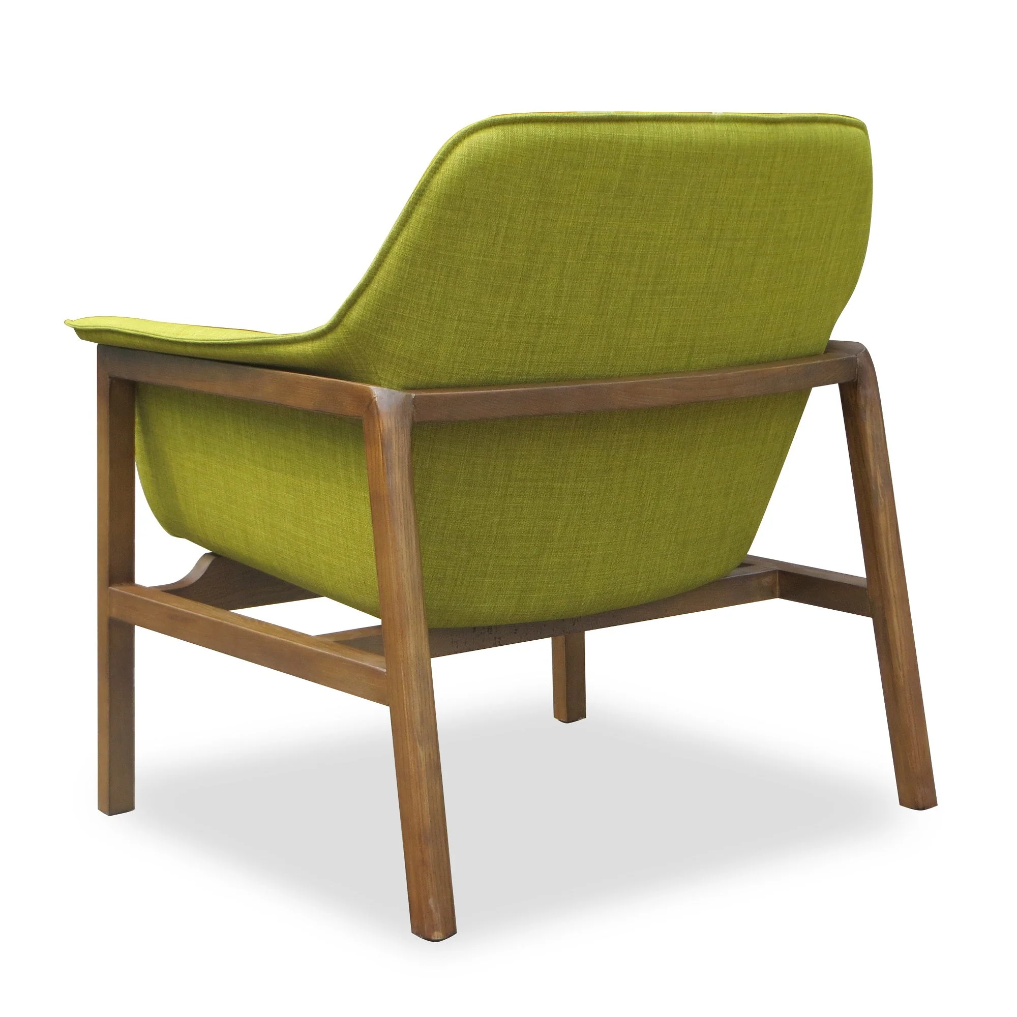 Miller Accent Chair in Green and Walnut - Image 5