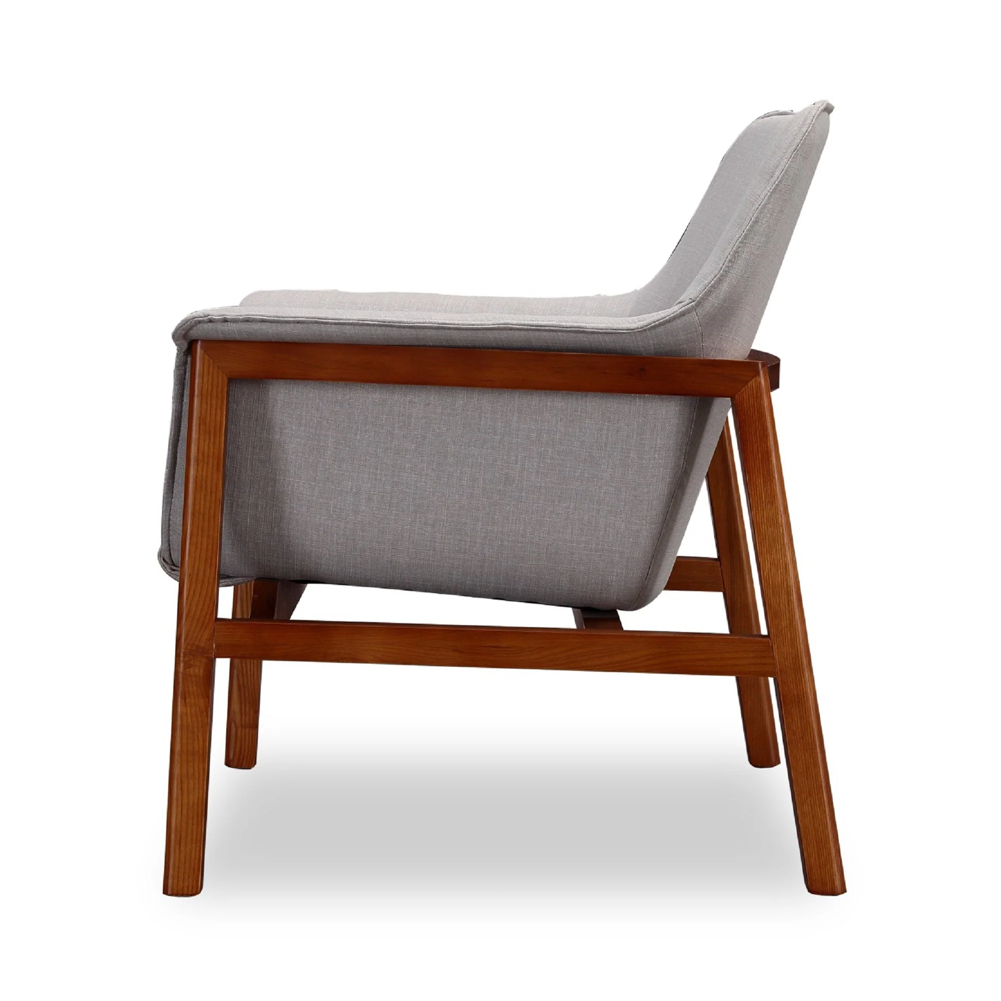 Miller Accent Chair in Grey and Walnut (set of 2) - Image 5