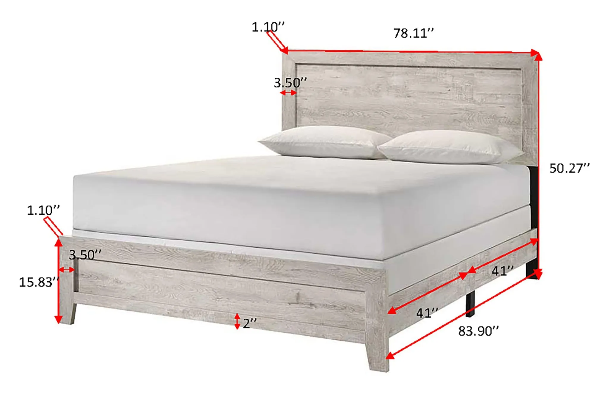 Millie White King Bed - Image 2