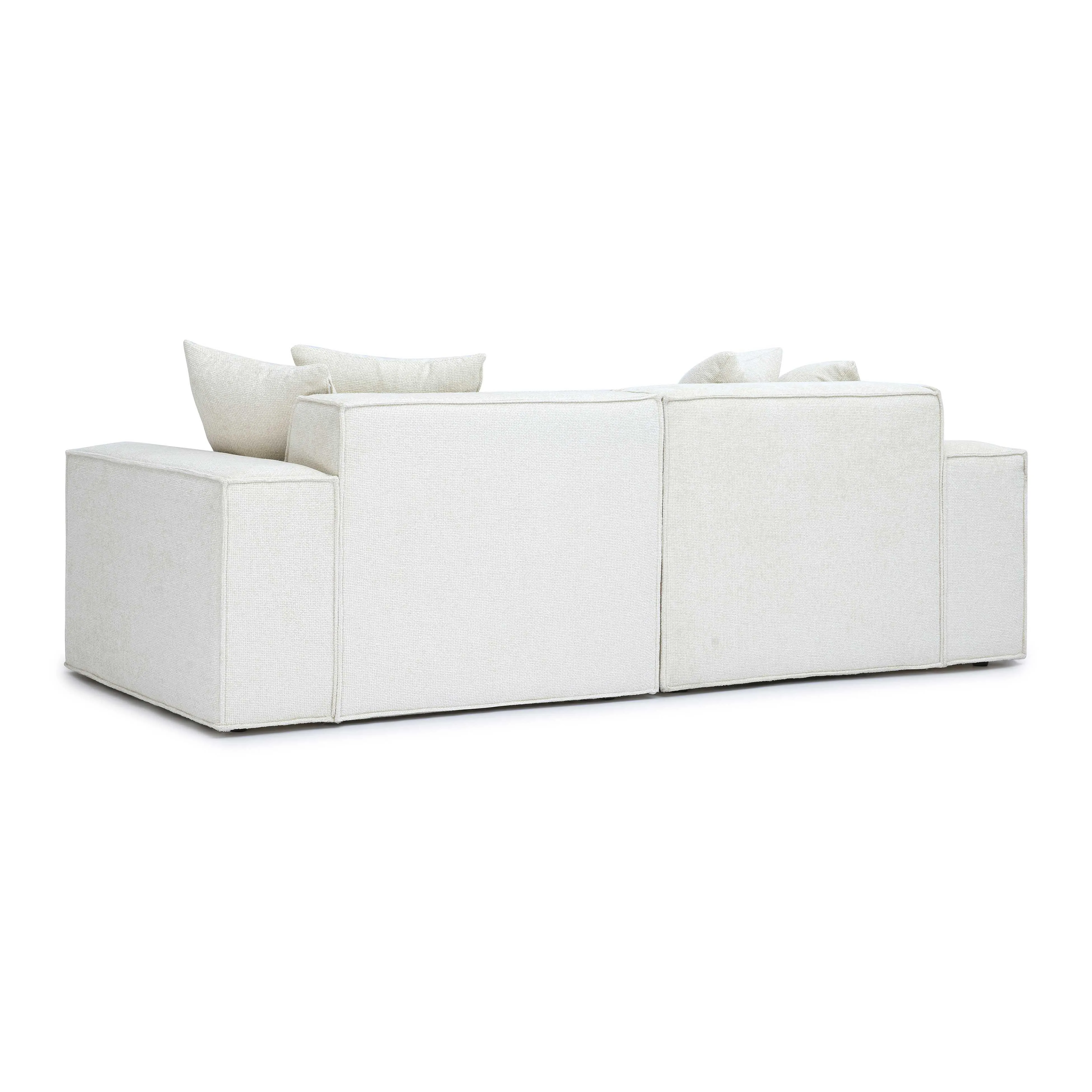 Mindy 84" Chenille Basketweave Modular Loveseat - Image 13