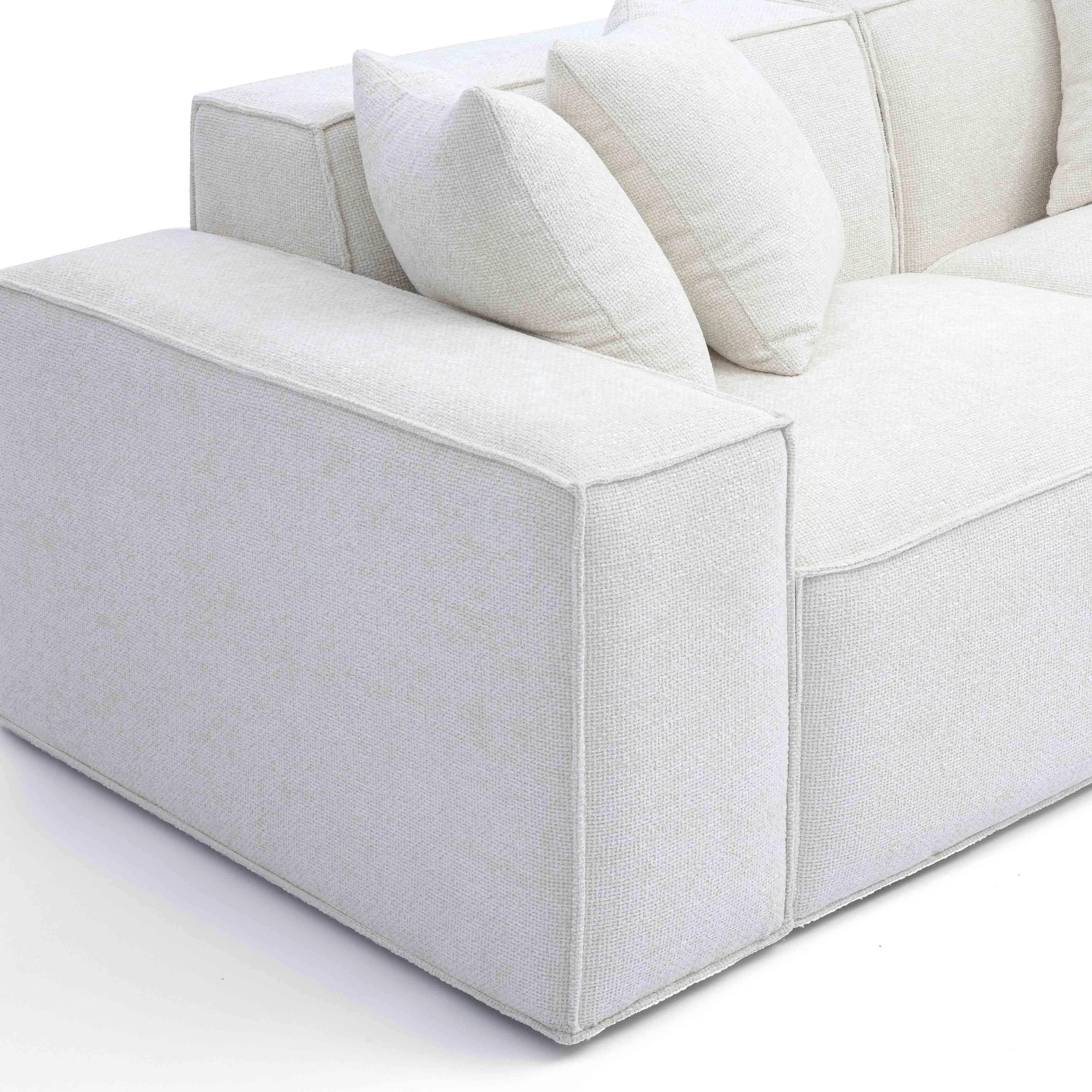 Mindy 84" Chenille Basketweave Modular Loveseat - Image 14