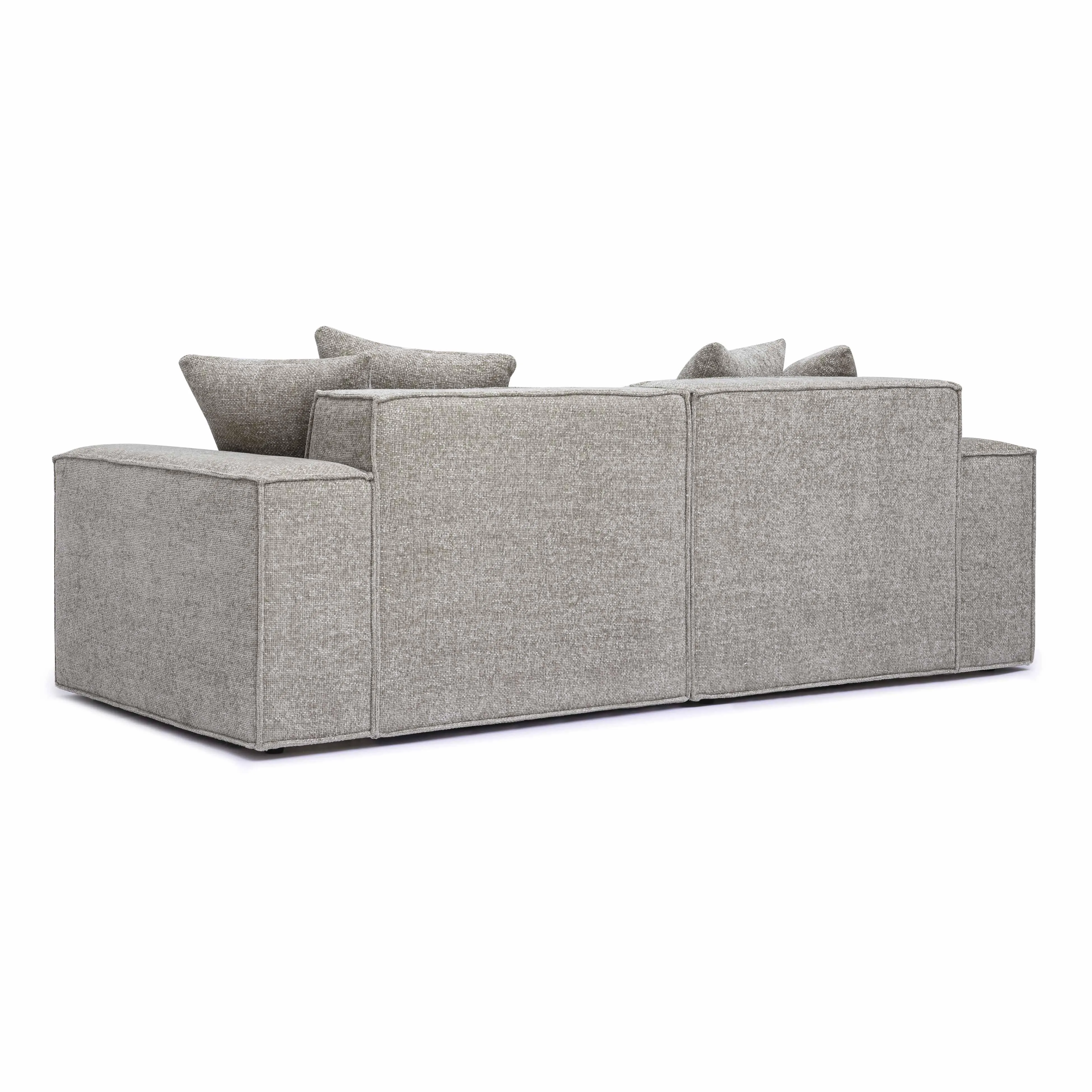 Mindy 84" Chenille Basketweave Modular Loveseat - Image 2