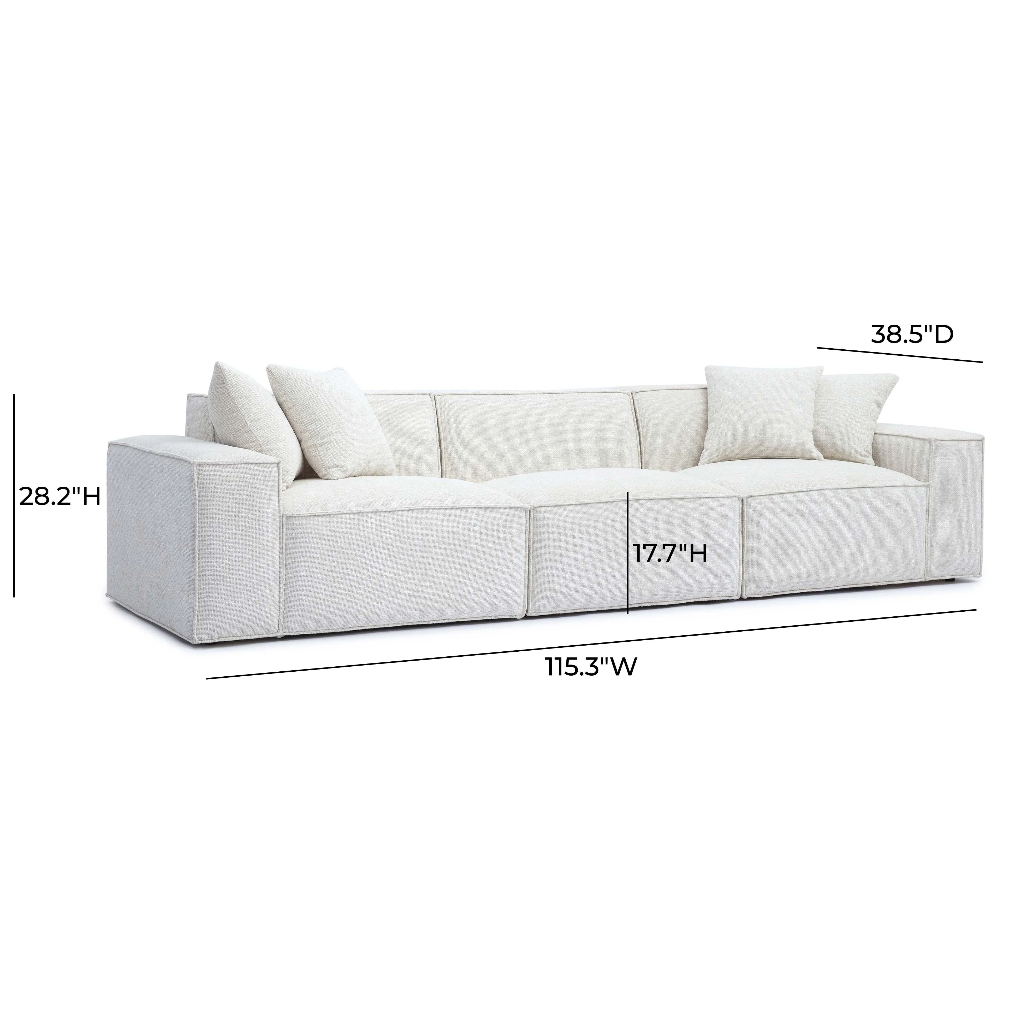 Mindy Chenille Basketweave Modular Sofa - Image 10