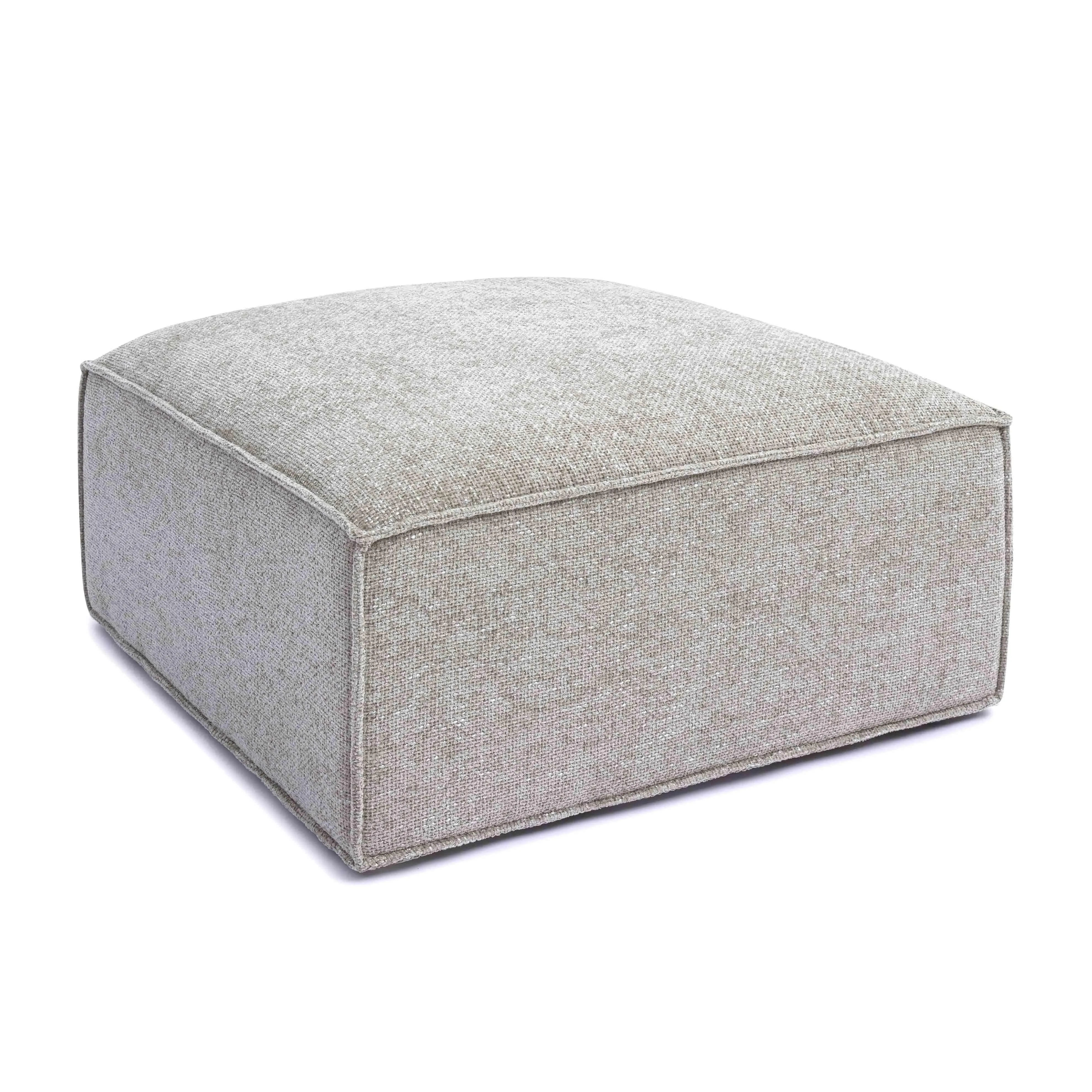 Mindy Chenille Basketweave Ottoman - Image 10