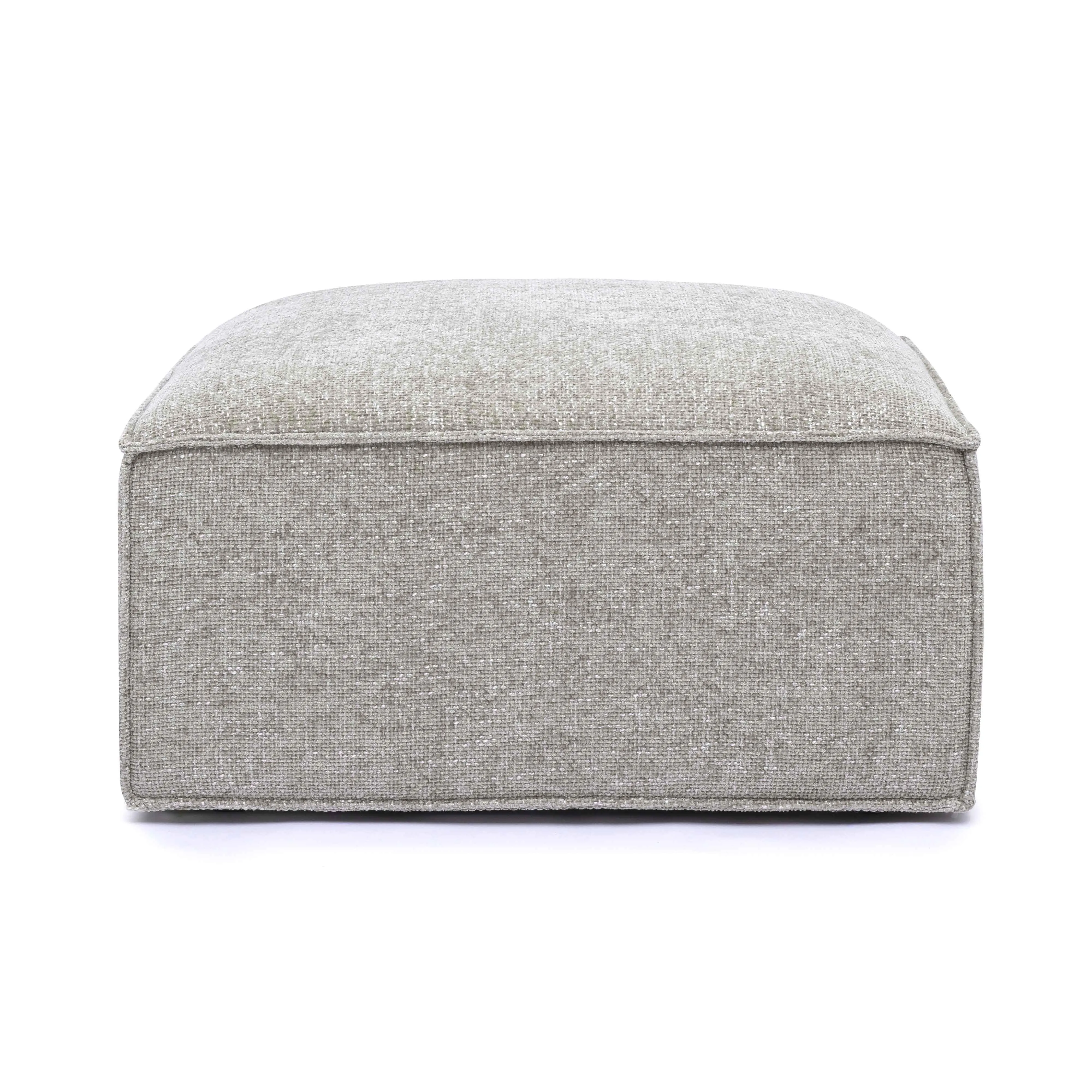 Mindy Chenille Basketweave Ottoman - Image 7