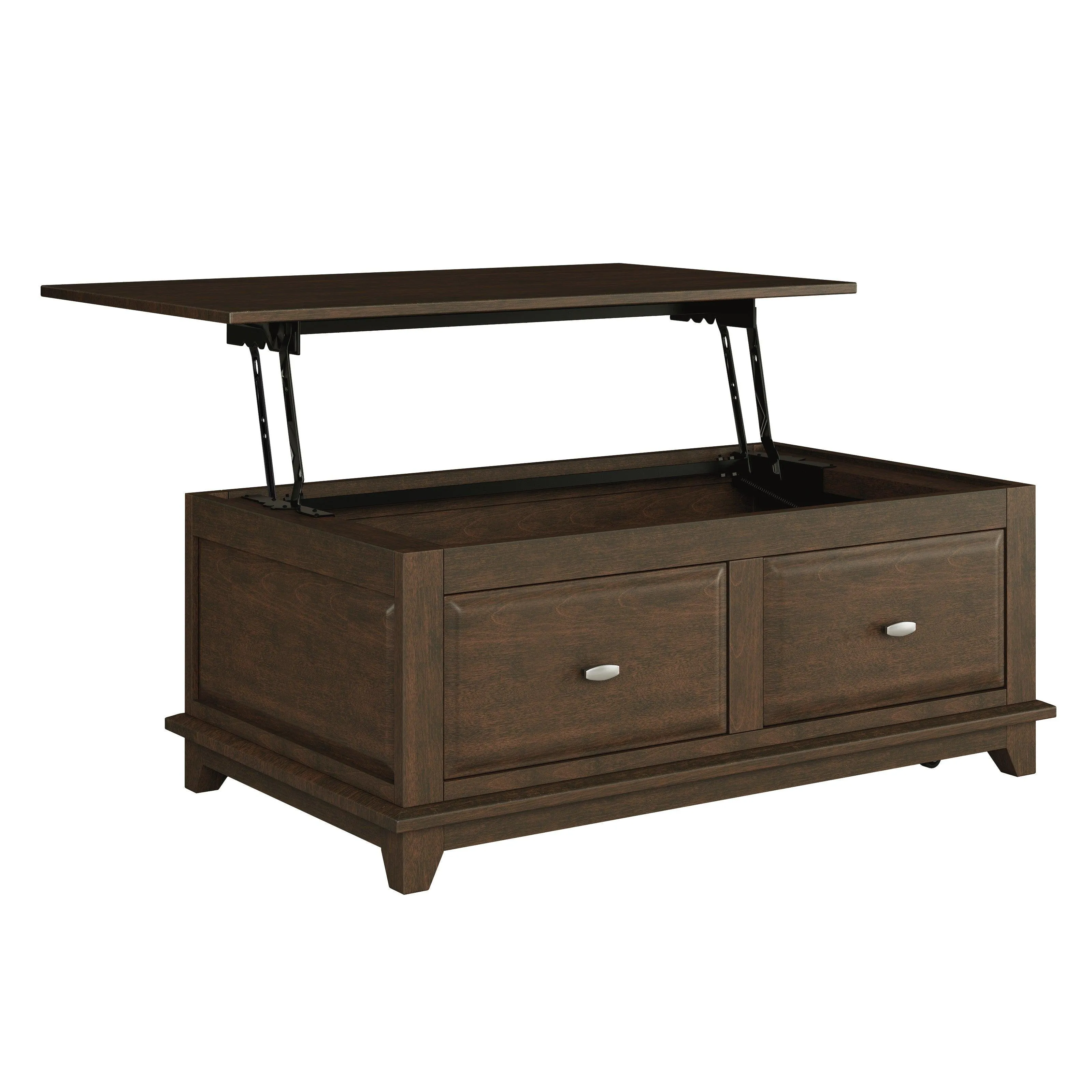 Minot Brown Cherry Lift Top Cocktail Table - Image 7