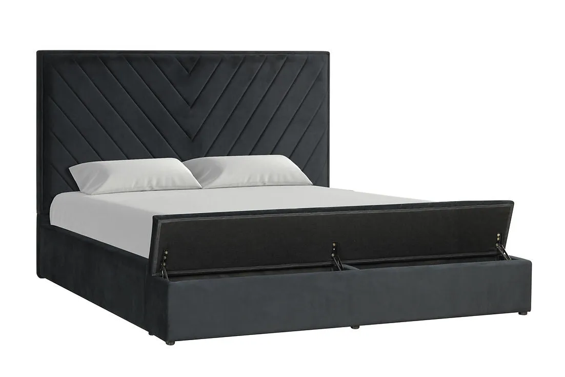 Mio Black Queen Platform Bed - Image 3
